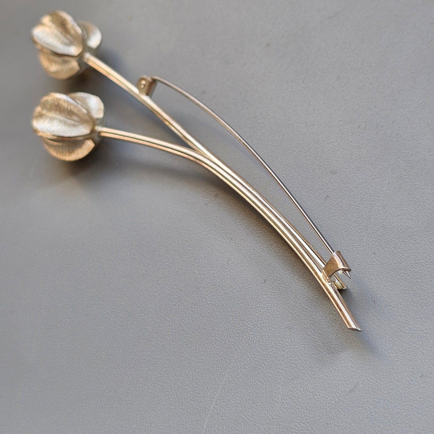 Modern Finnish Sterling Silver Snowflower Lumikukka Brooch by Kalevala Koru