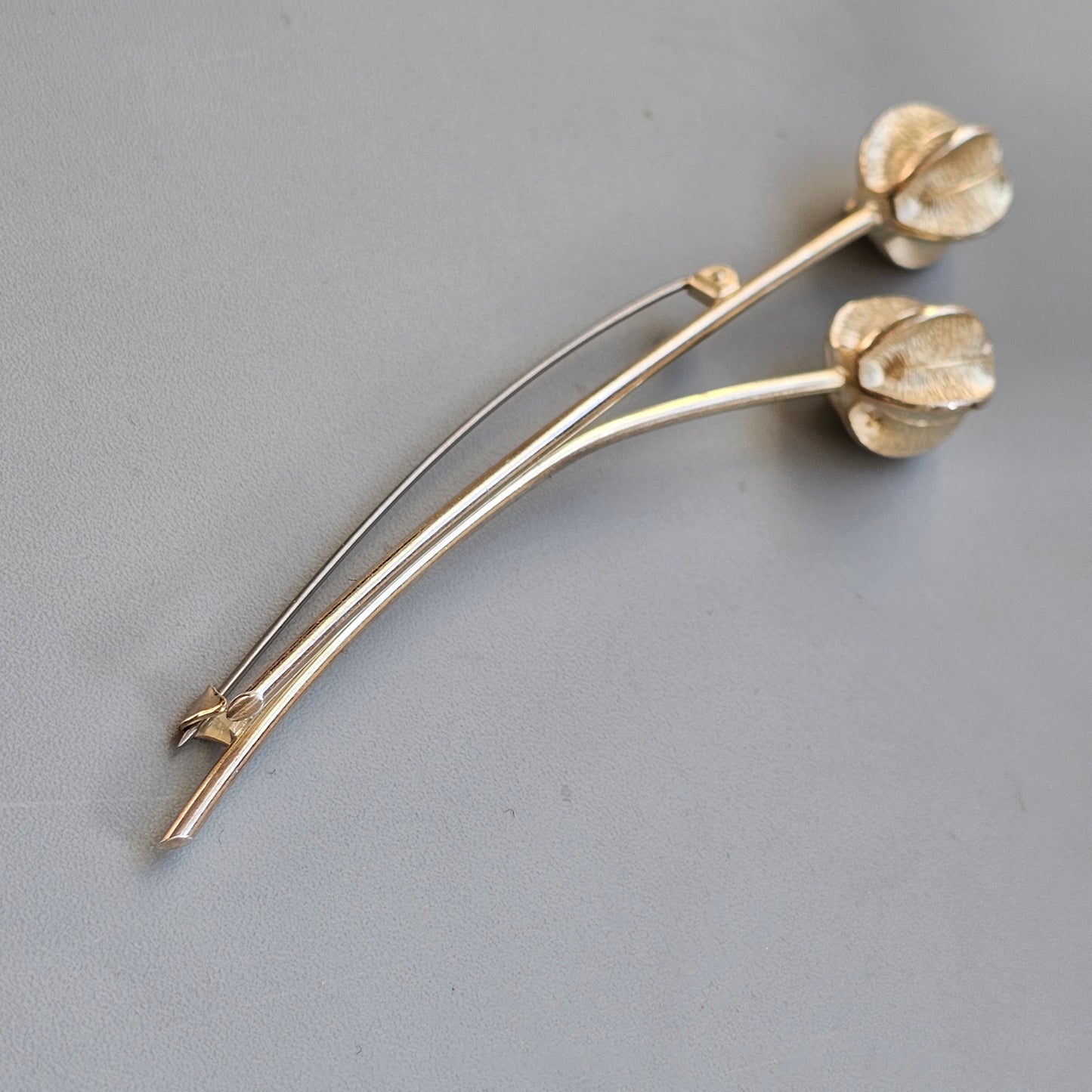 Modern Finnish Sterling Silver Snowflower Lumikukka Brooch by Kalevala Koru