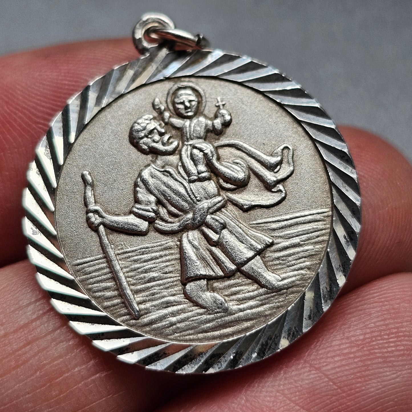 Vintage Silver Saint Christopher Necklace Pendants – Travel Protection Medals, Choice of Designs
