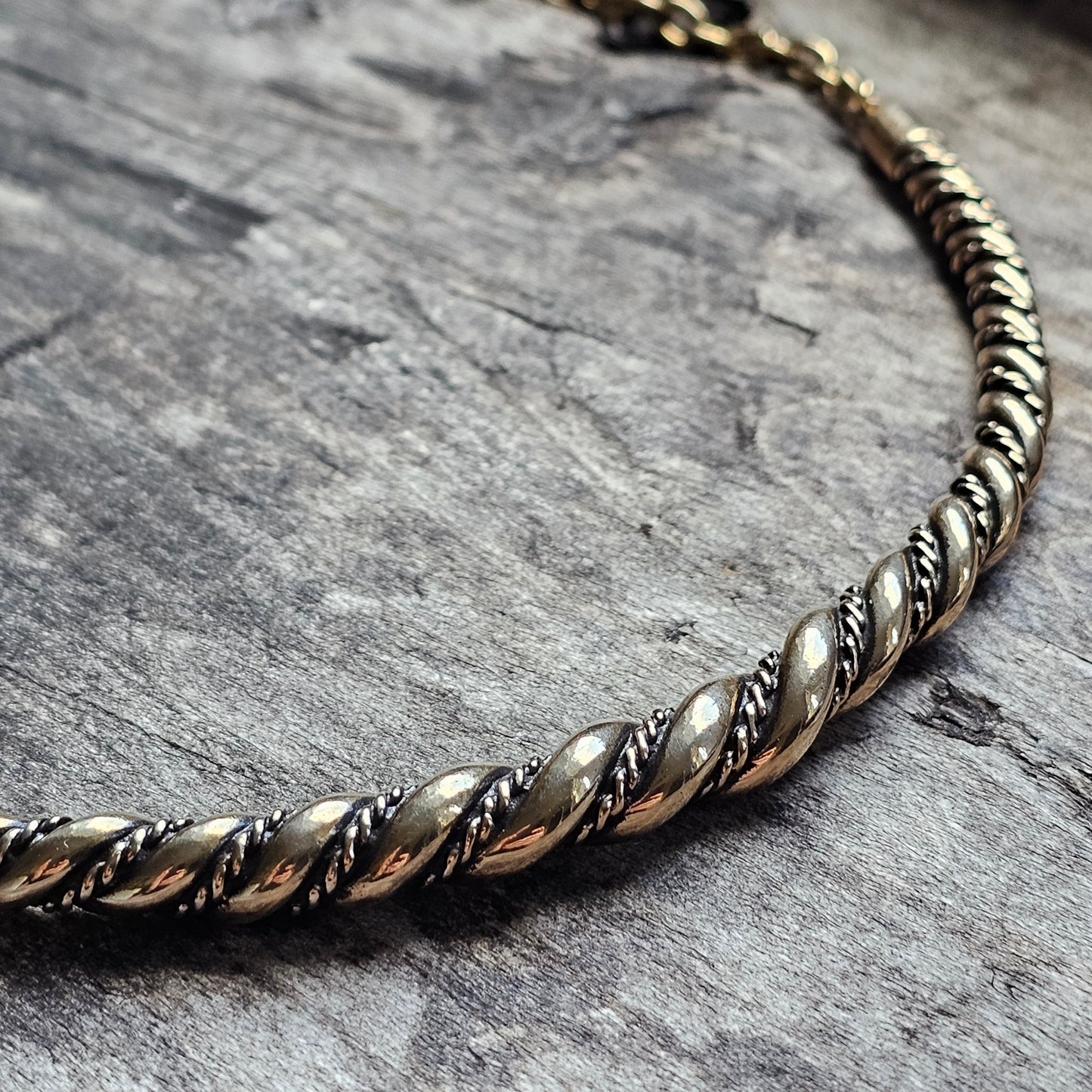 Vintage Kalevala Koru Viking Style Bronze Necklace Necklet