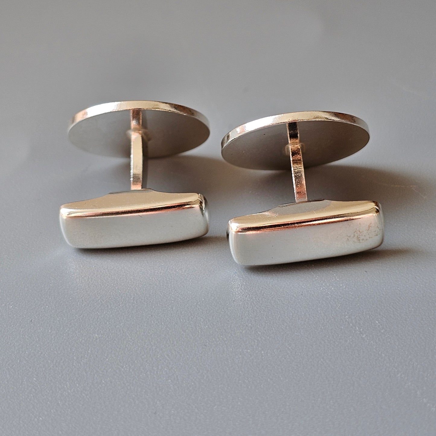 Vintage 1980s Finnish Silver Button Cufflinks by Rauno Oma Mättö 1986