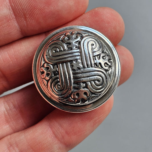 Kalevala Koru Sterling Silver Saint Hannes Cross Bolo Tie Slide