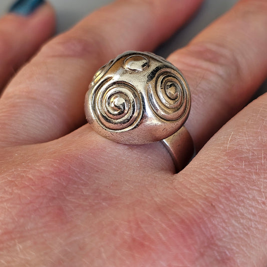 Kalevala Koru Halikko 12th Century Style Silver Spiral Ring 1965 1966
