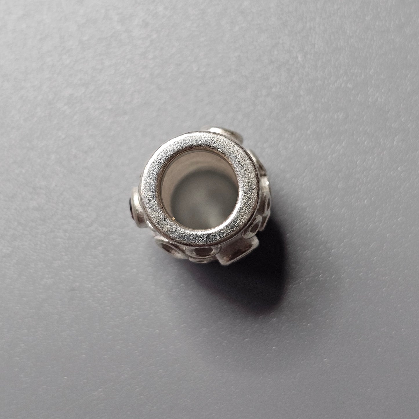 Kalevala Koru Sterling Silver Child Lapsi Barrel Bracelet Charm Red Stone