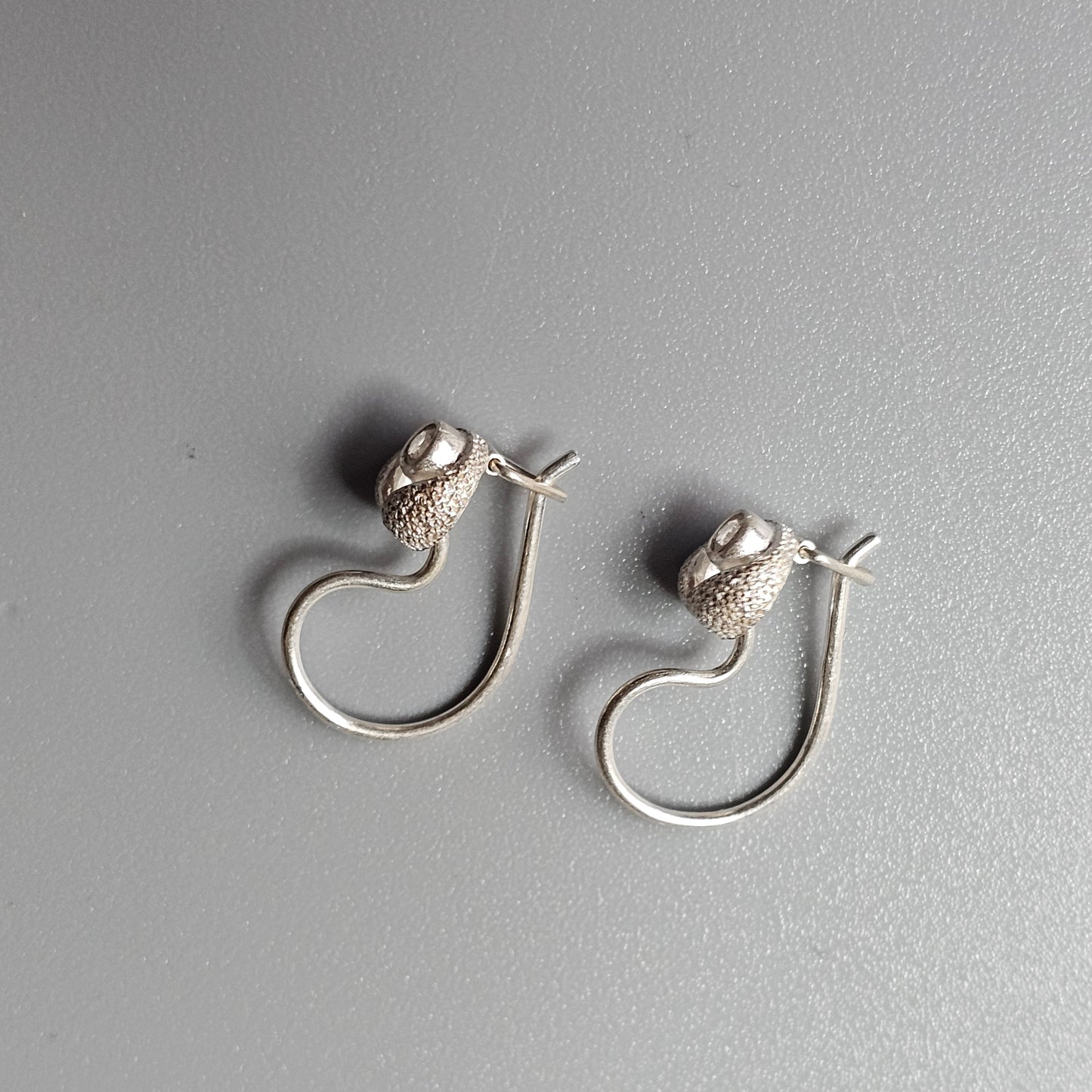 Small Sterling Silver & Rock Crystal Earrings by Finnfeelings