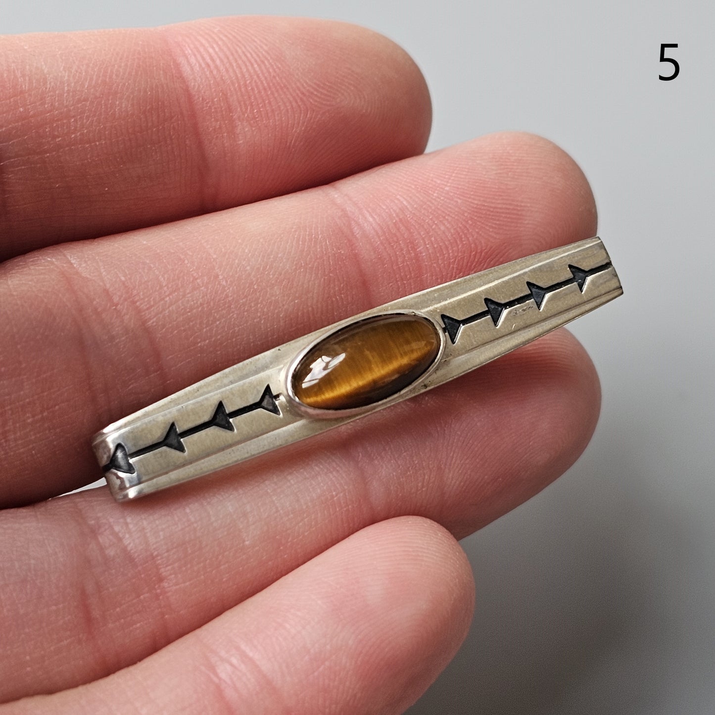 Vintage 1960s & 1990s Finnish Modernist Style Silver Tie Clips