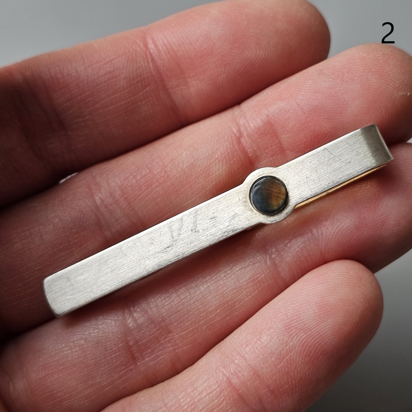 Vintage 1960s & 1990s Finnish Modernist Style Silver Tie Clips