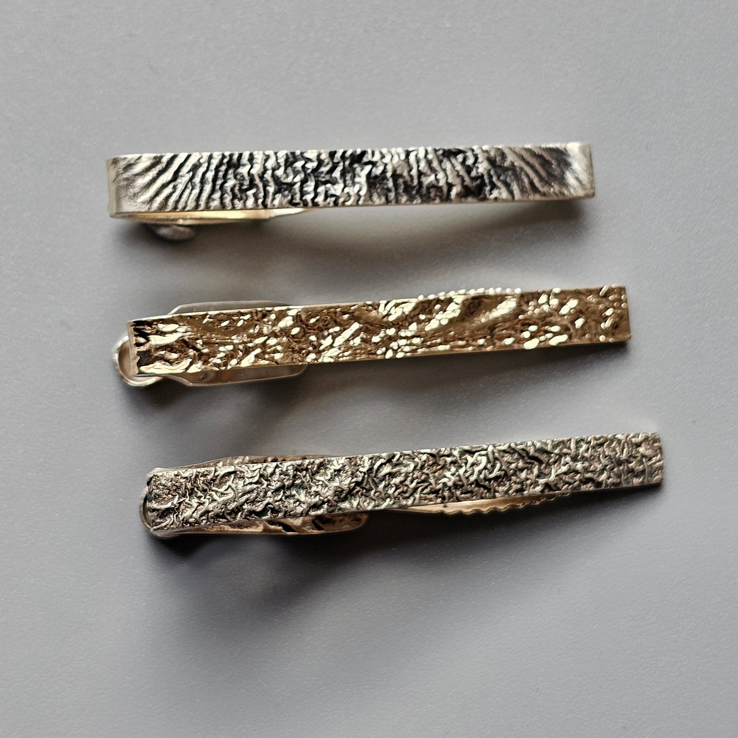 1960s Vintage Finnish Modernist Silver Tie Clips