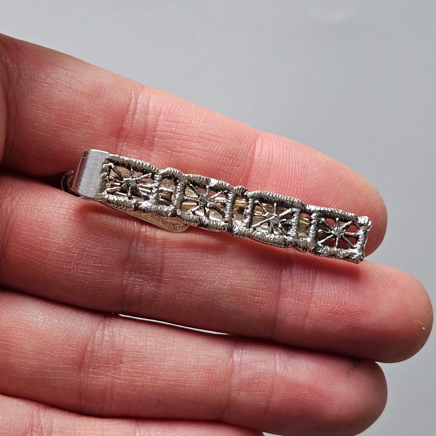 1970s 1960s Modernist Brutalist Silver Tie Clips By Finnish Pentti Sarpaneva