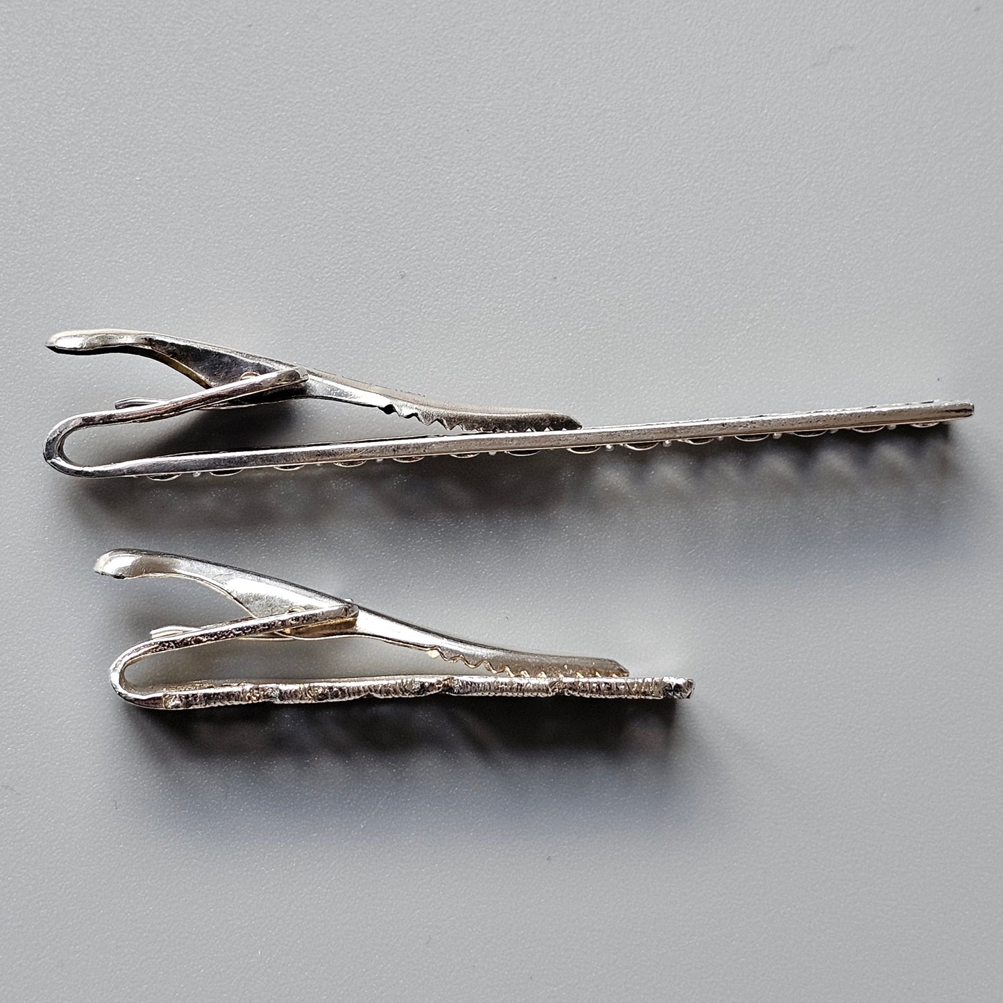1970s 1960s Modernist Brutalist Silver Tie Clips By Finnish Pentti Sarpaneva