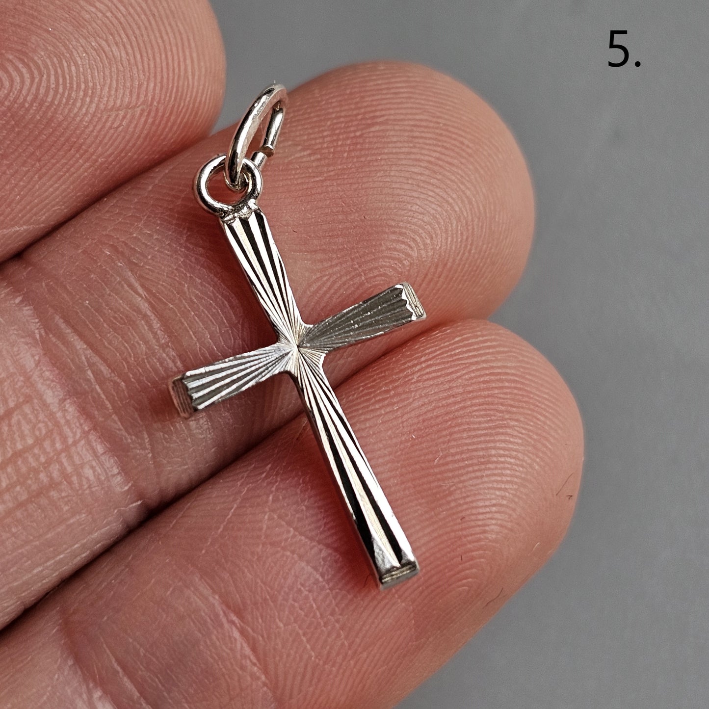 Vintage 1960s-1970s Sterling Silver Cross Necklace Pendant Charms to choose from