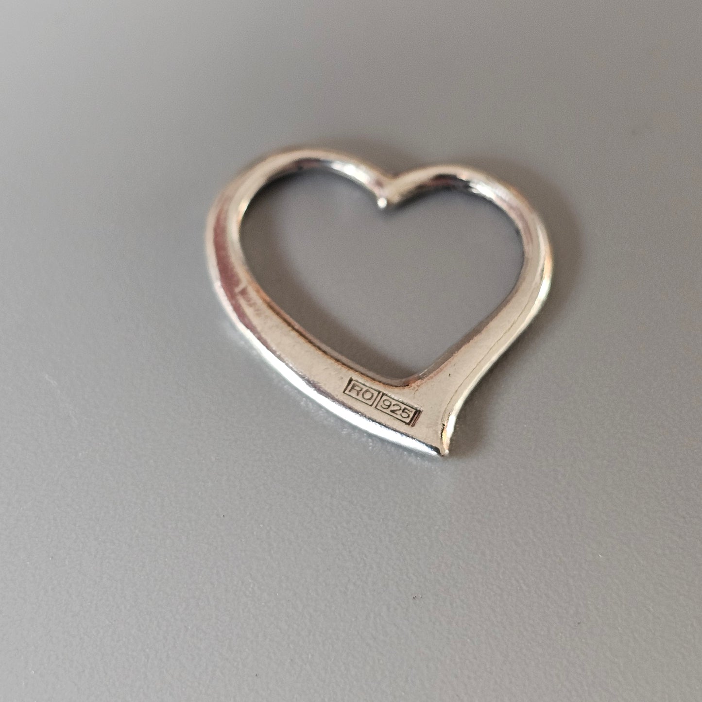 Contemporary Finnish Sterling Silver Heart Necklace Pendant