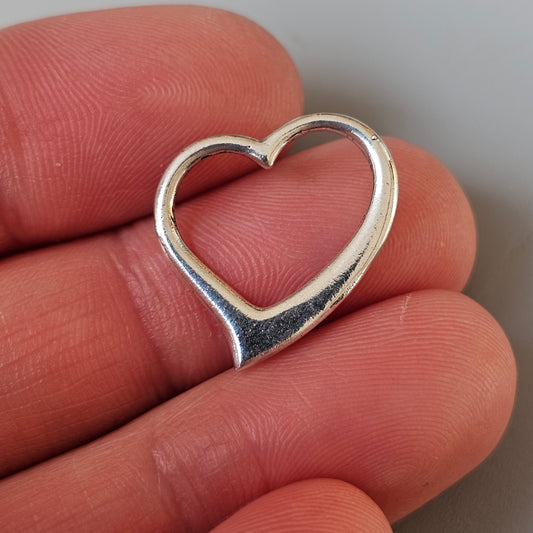 Contemporary Finnish Sterling Silver Heart Necklace Pendant