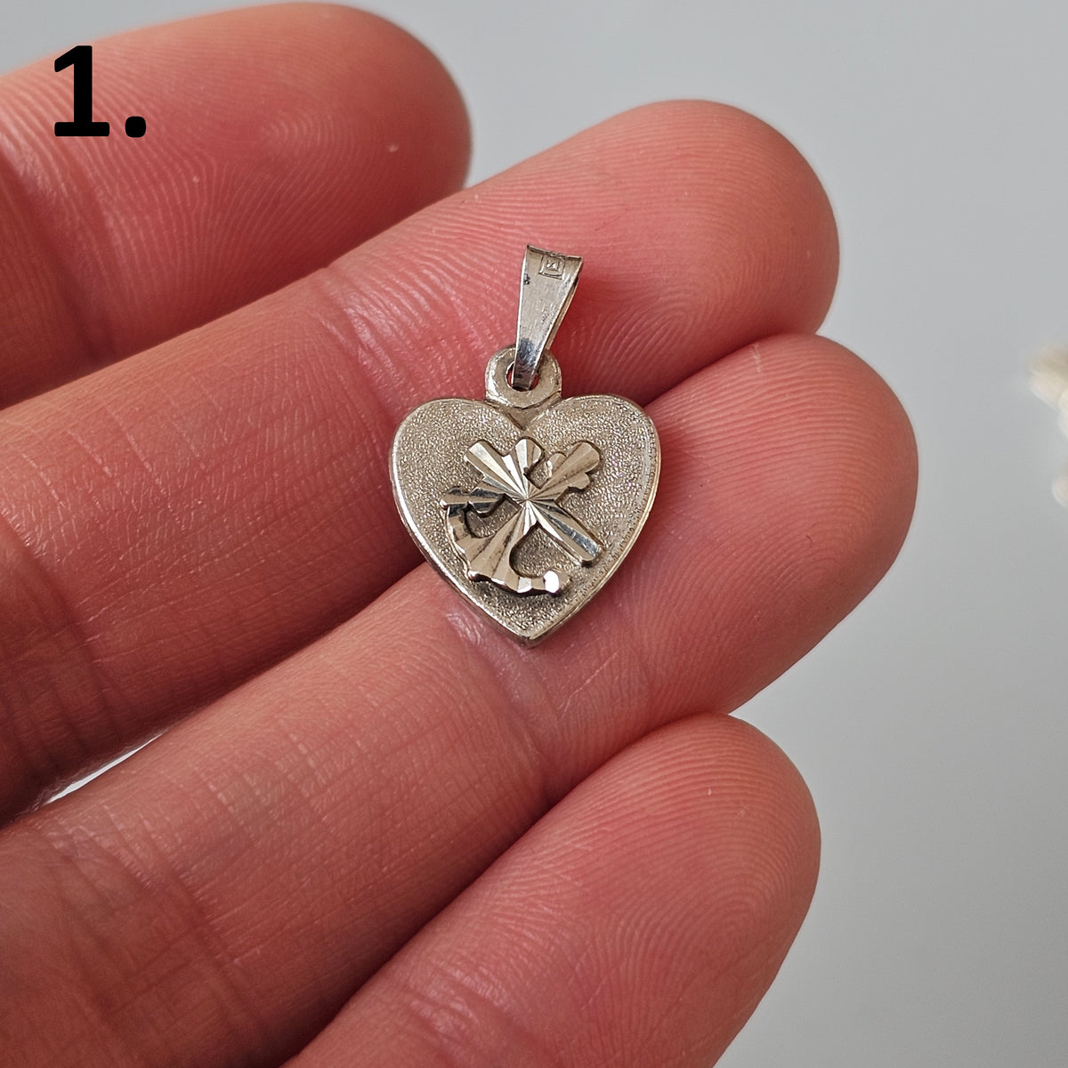 Small Vintage Finnish Silver Heart Necklace Pendant Choose Design