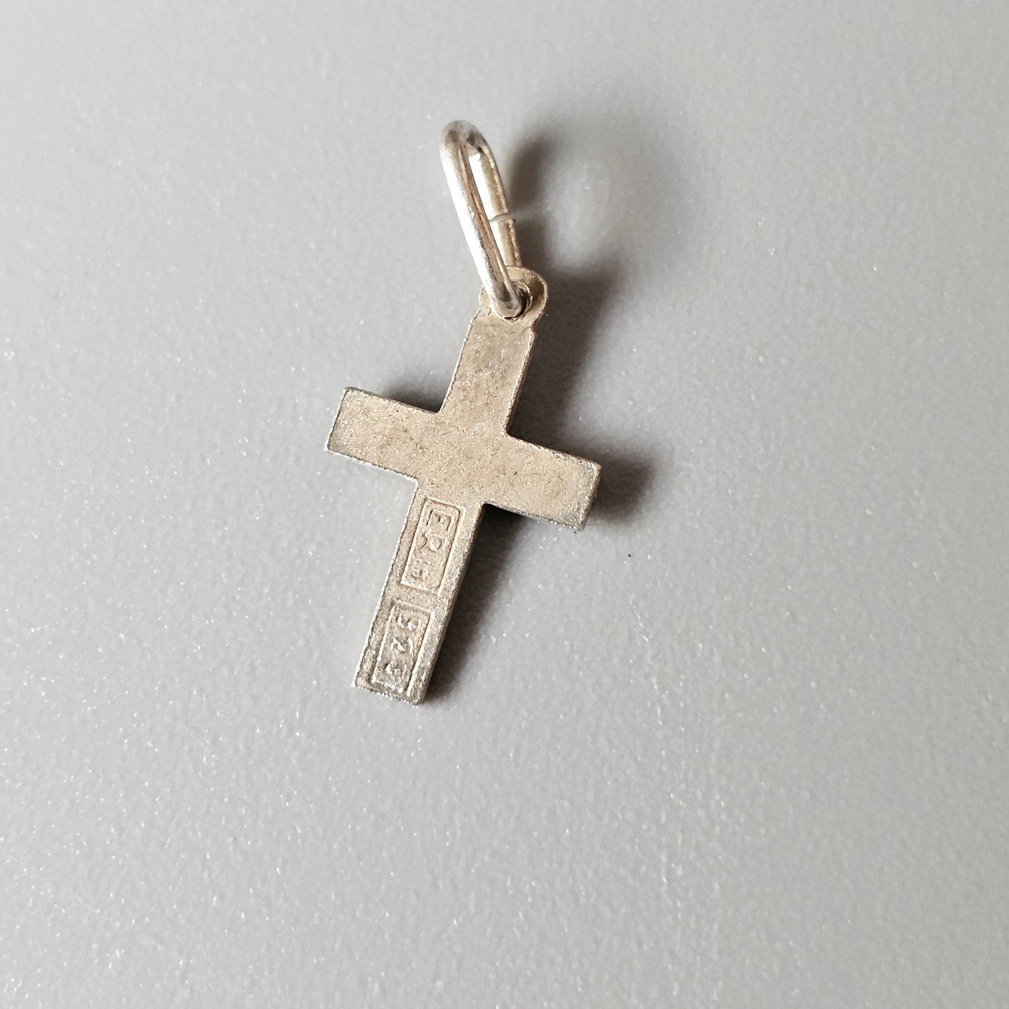 Finnish Diamond Cut Sterling Silver Cross Charm Pendant