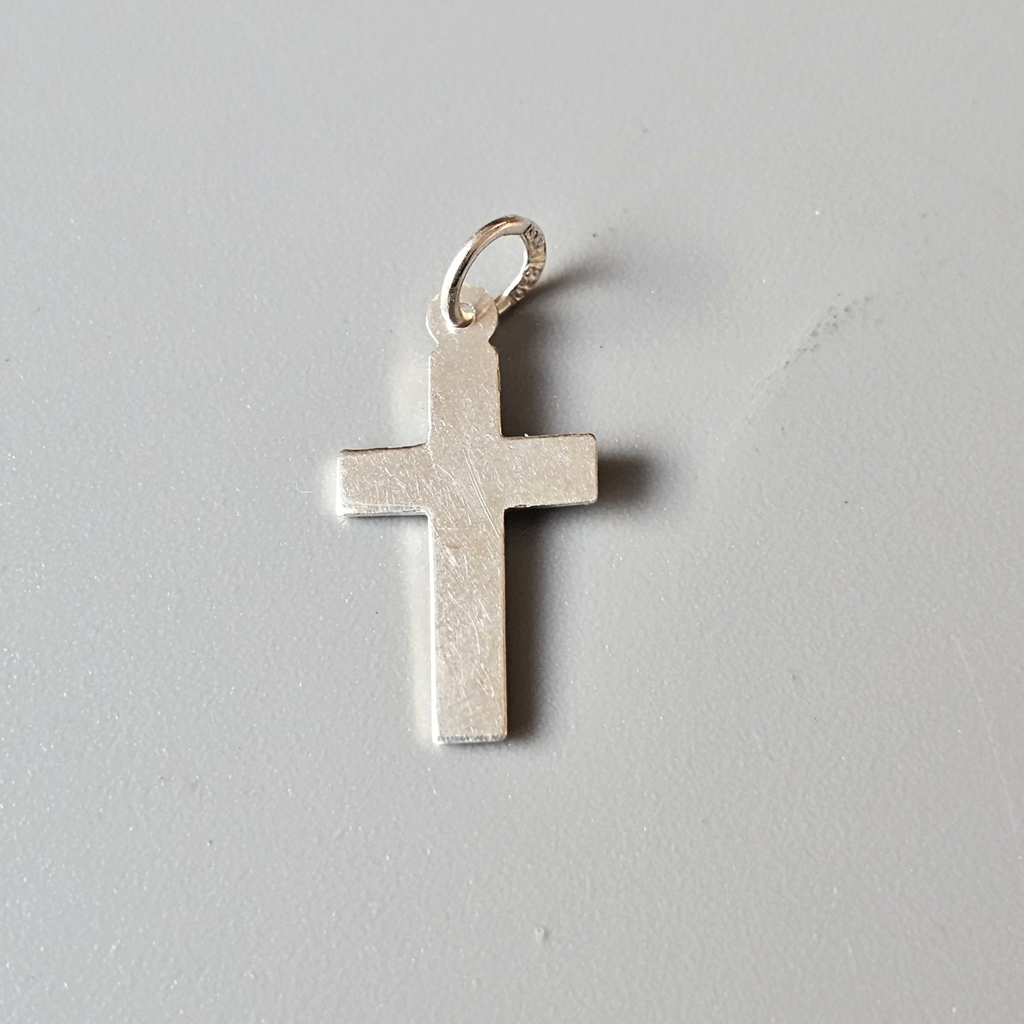 Vintage Finnish Modernist Style 830 Silver Cross Charm Pendant