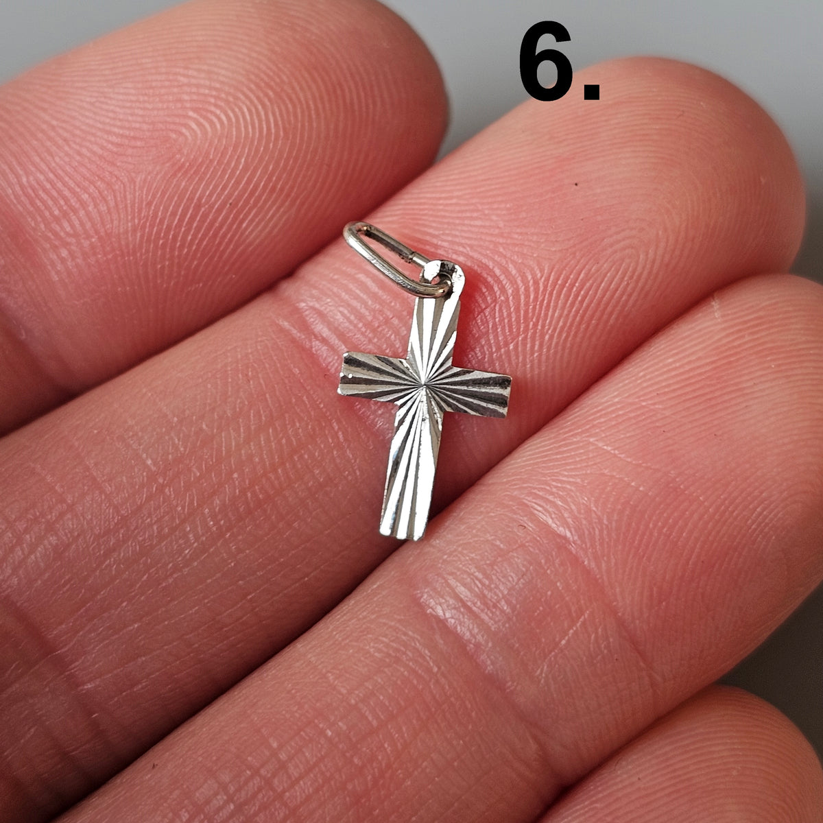 Vintage Finnish Modernist Style Silver Cross Pendant