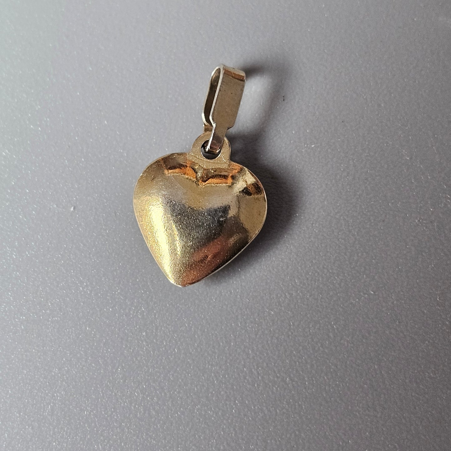Small Vintage Finnish 830 Gold Plated Silver Heart Necklace Pendant