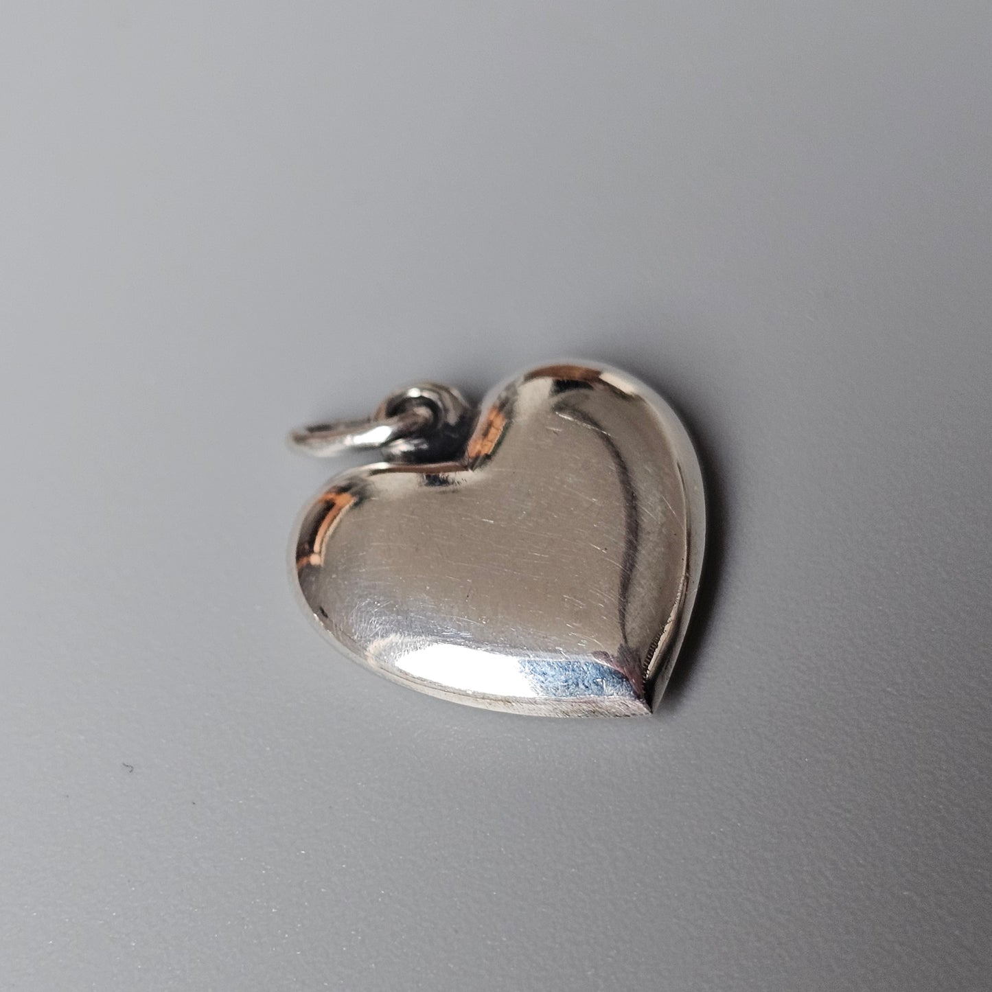 Vintage Finnish 830 Silver Heart Necklace Pendant