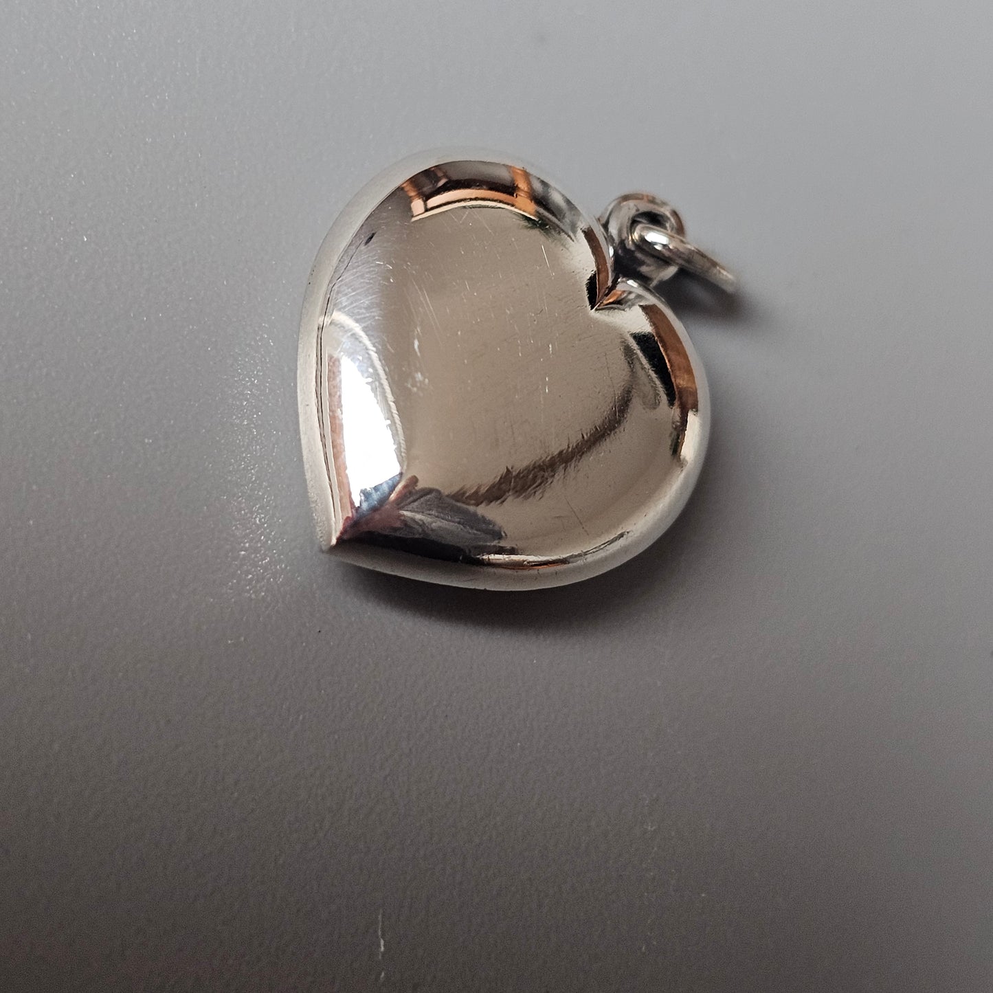 Vintage 60s 70s Finnish 830 Silver Heart Necklace Pendant