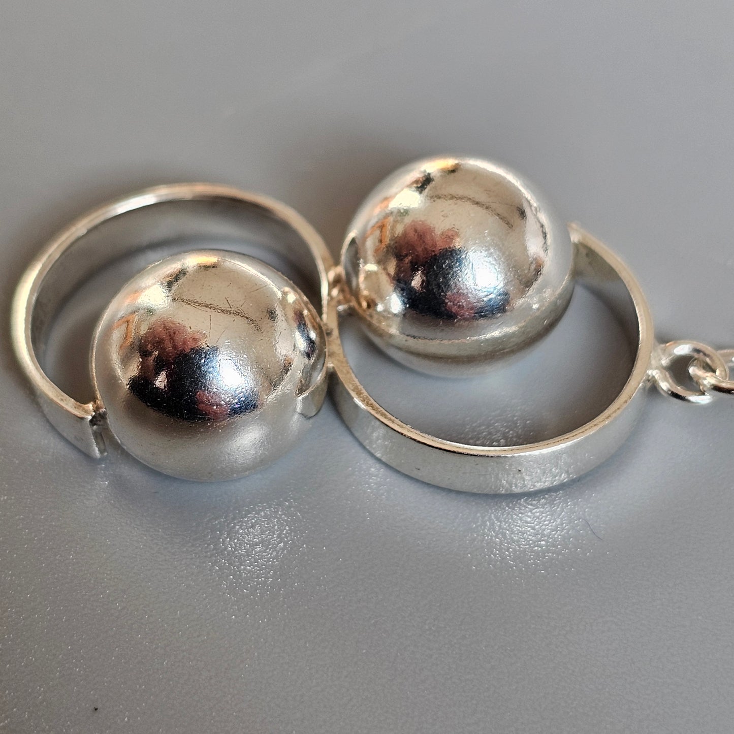 Vintage 1970s Finnish Modernist Silver Necklace Pendant by Valo-Koru