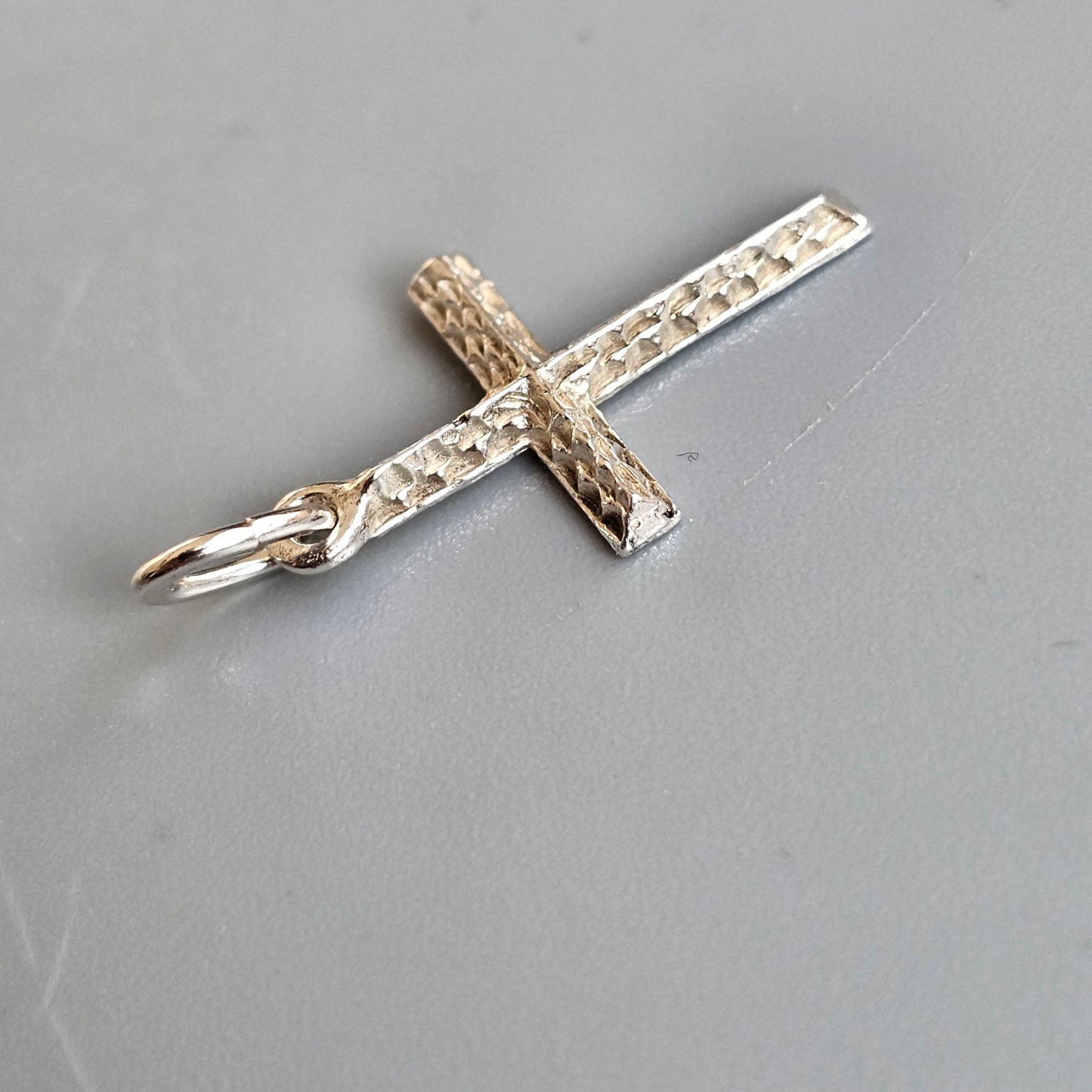 Vintage 60s 70s Finnish Modernist Style 830 Silver Cross Necklace Pendant by Turkukorut Aulin
