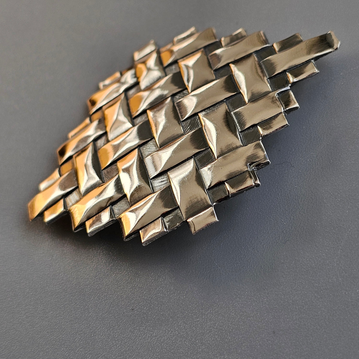 1960s Finnish Modernist Era Abstract Silver Brooch By Turun Hopea
