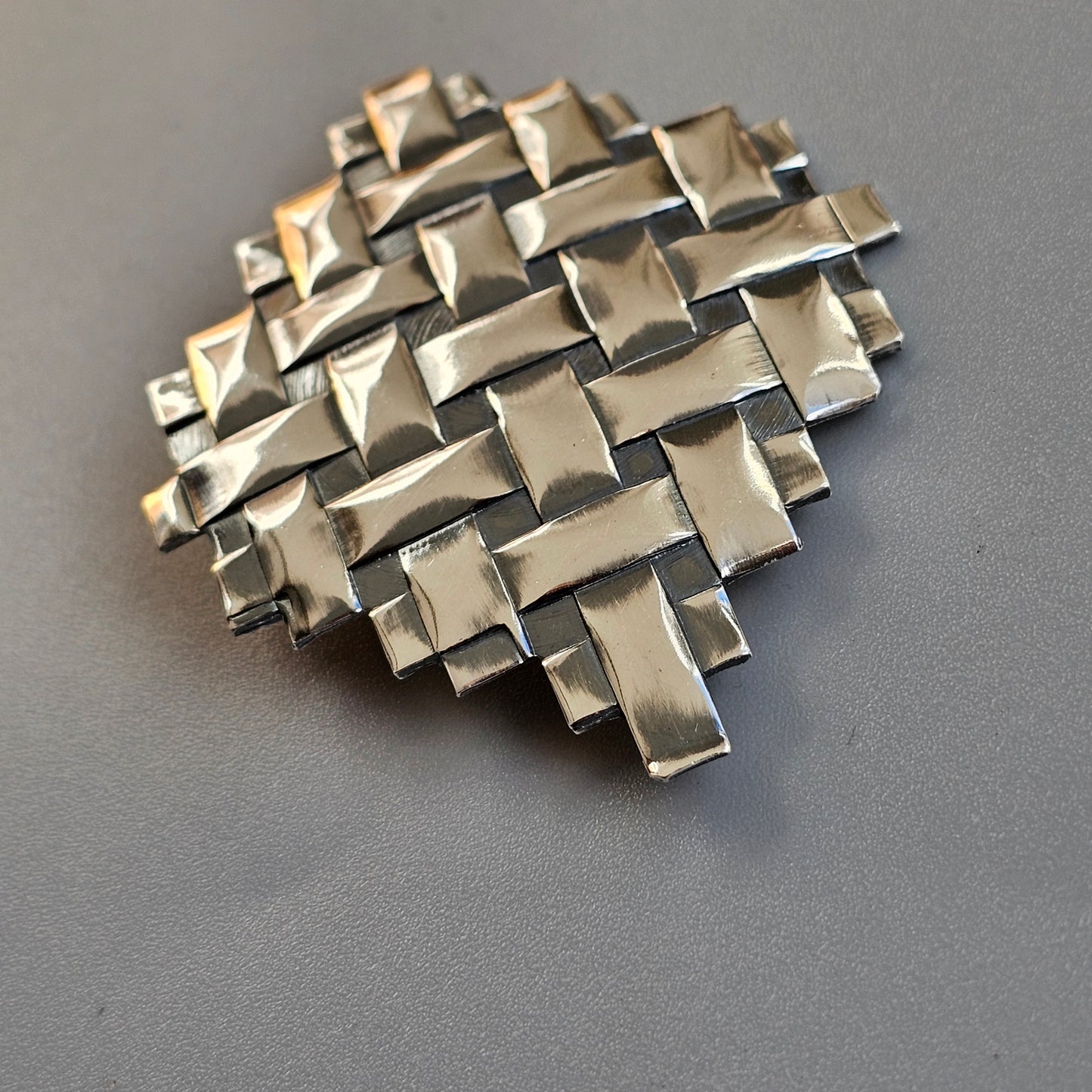 1960s Finnish Modernist Era Abstract Silver Brooch By Turun Hopea