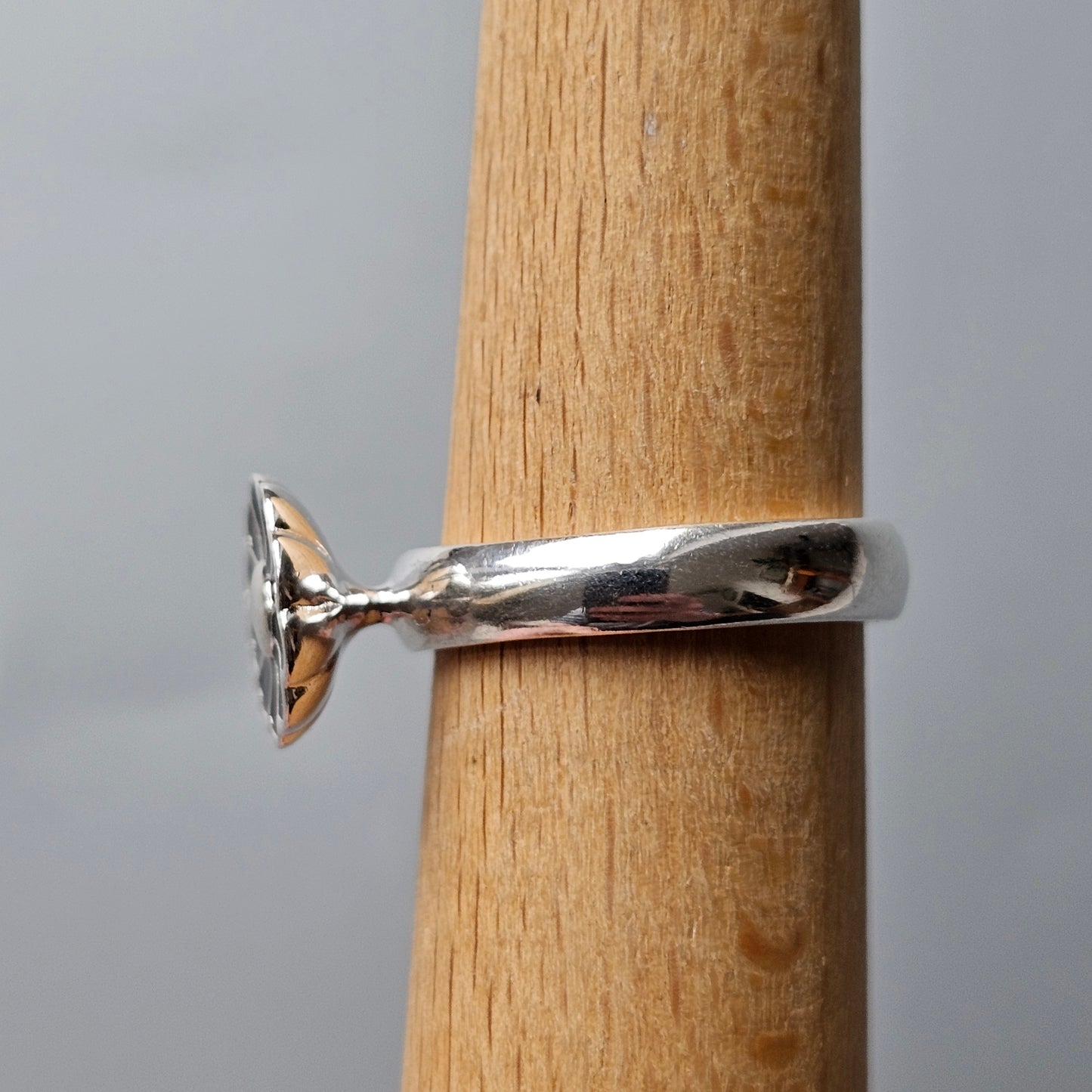 Spinning Danish 925 Sterling Silver Black Enamel Daisy Flower Stacking Ring Hans Henrik Nygaard