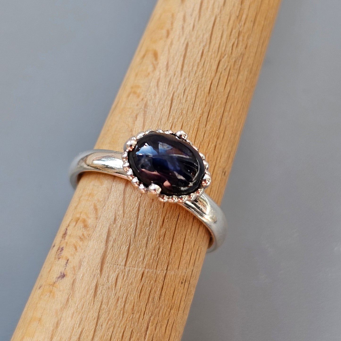 Spinning Danish 925 Sterling Silver September Blue Sapphire Stacking Ring Hans Henrik Nygaard