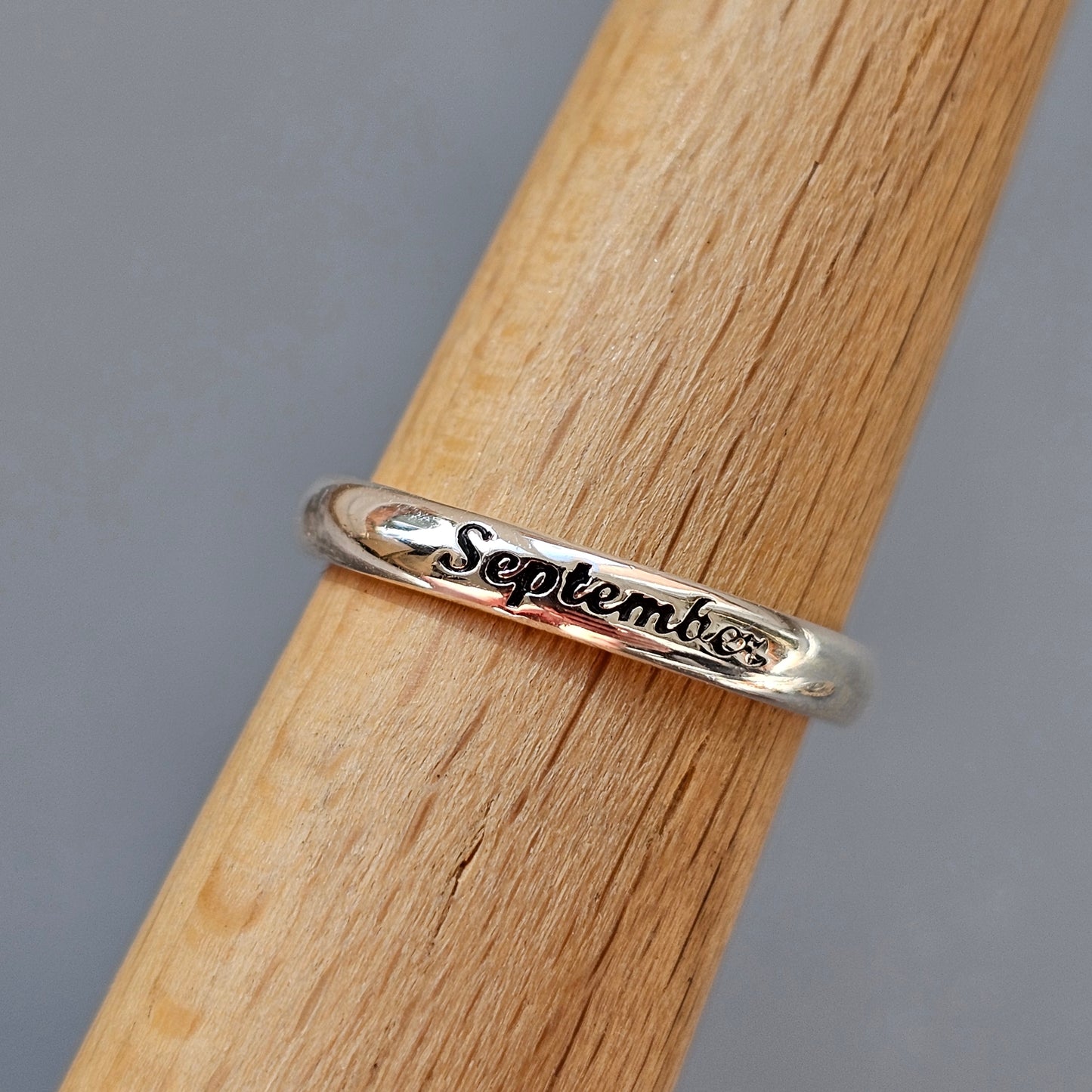 Spinning Danish 925 Sterling Silver September Blue Sapphire Stacking Ring Hans Henrik Nygaard