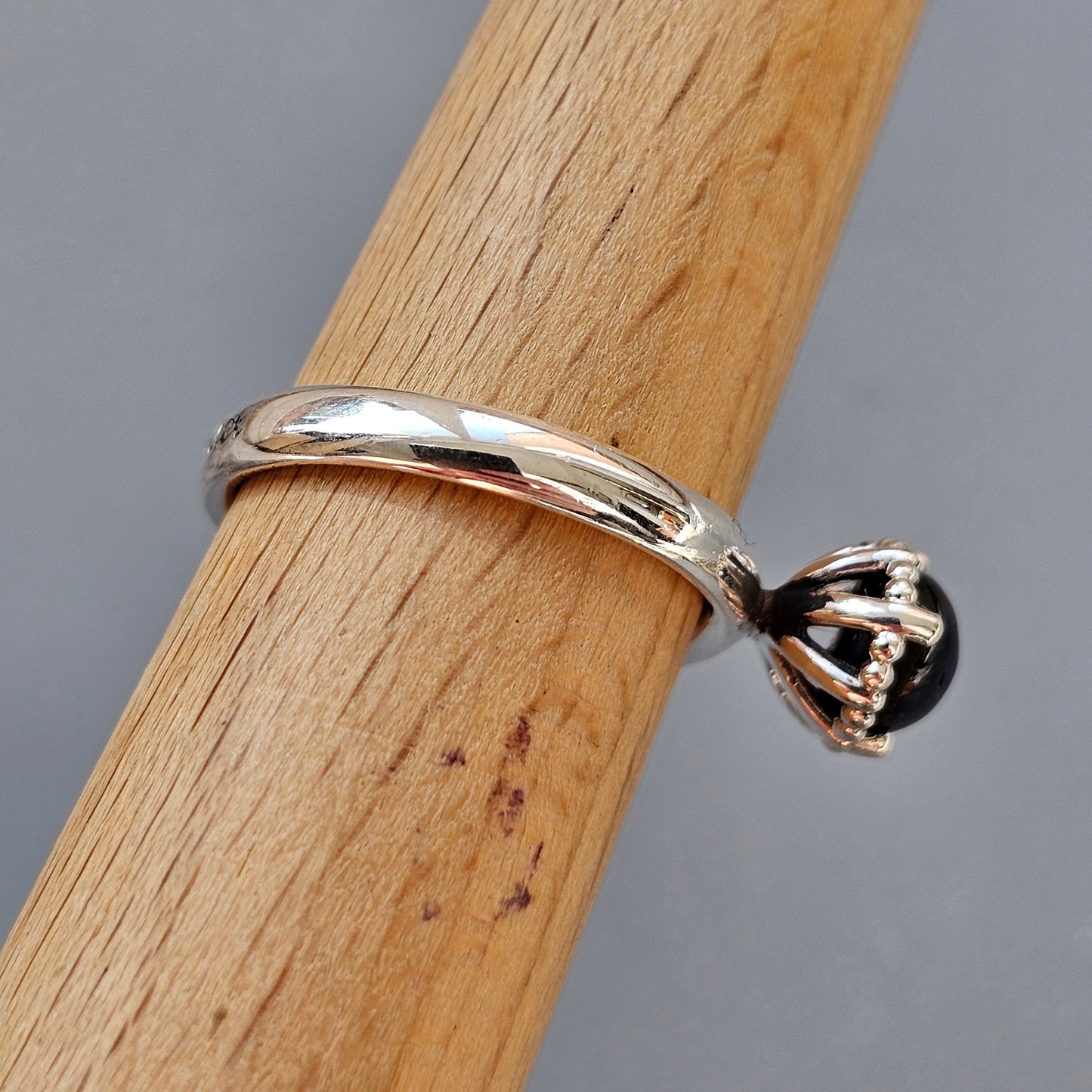 Spinning Danish 925 Sterling Silver September Blue Sapphire Stacking Ring Hans Henrik Nygaard