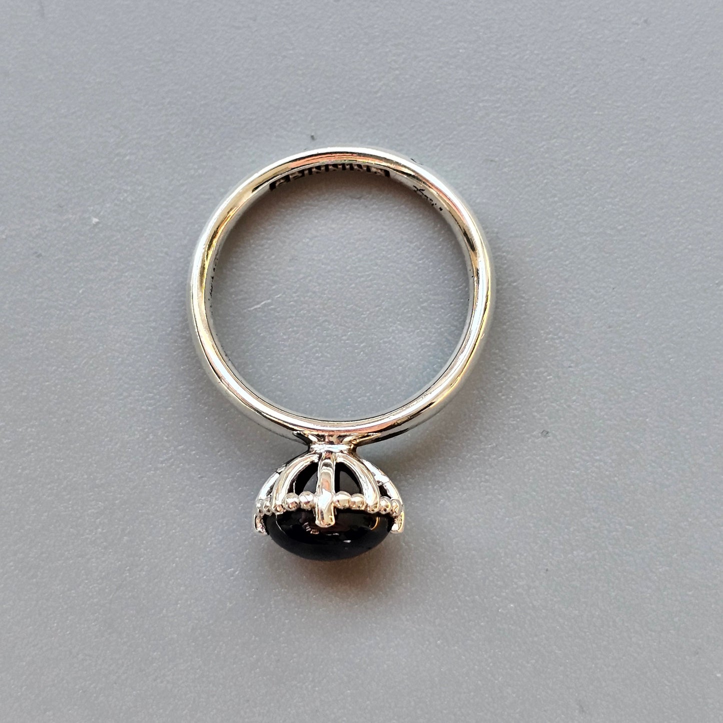 Spinning Danish 925 Sterling Silver September Blue Sapphire Stacking Ring Hans Henrik Nygaard