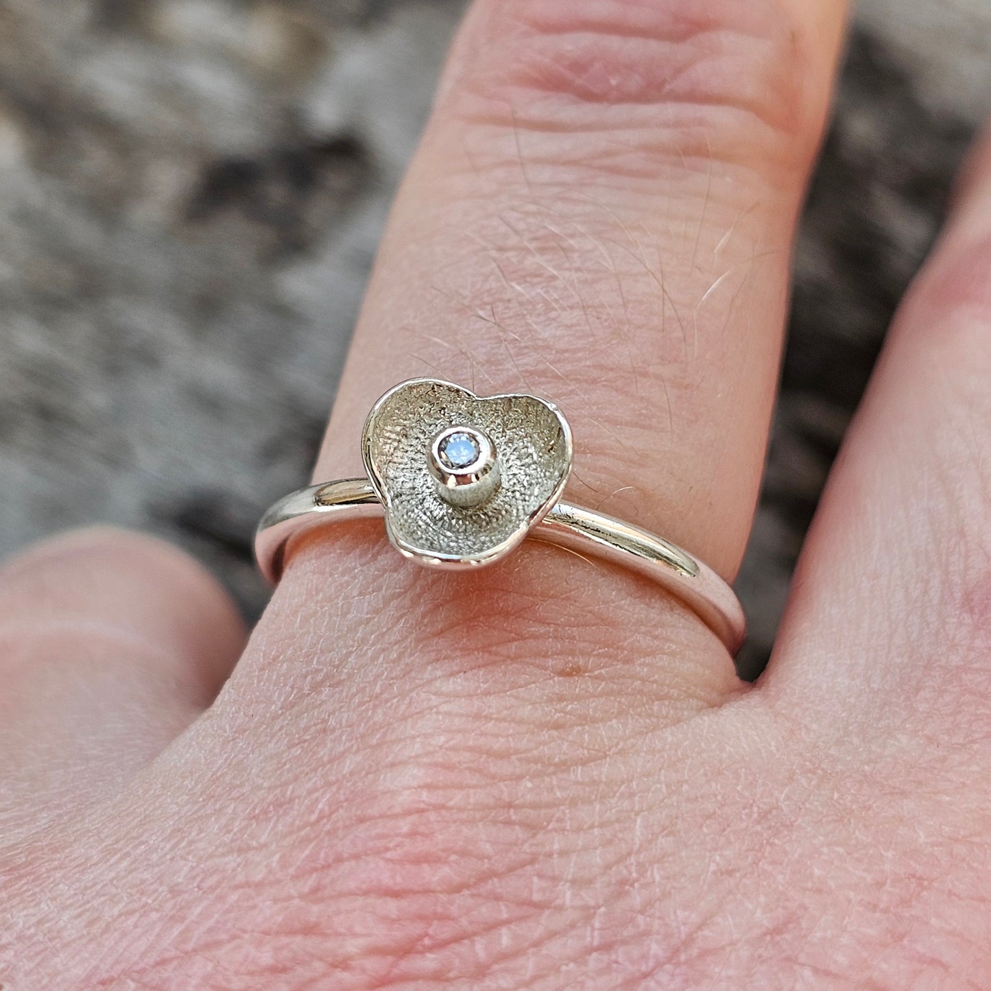 Spinning Danish 925 Sterling Silver Flower Stacking Ring SPJ Hans Henrik Nygaard