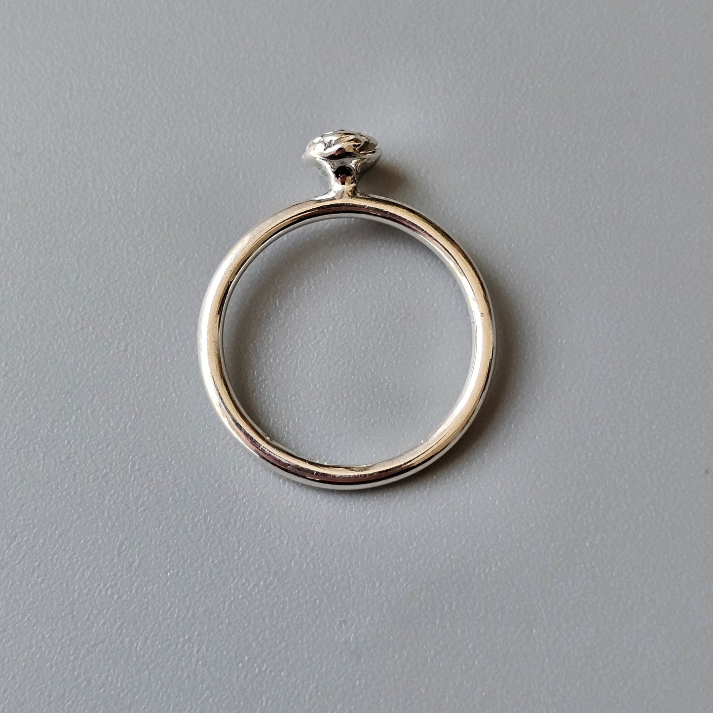 Hans Henrik Nygaard Danish 925 Sterling Silver Stacking Ring HHN Flower