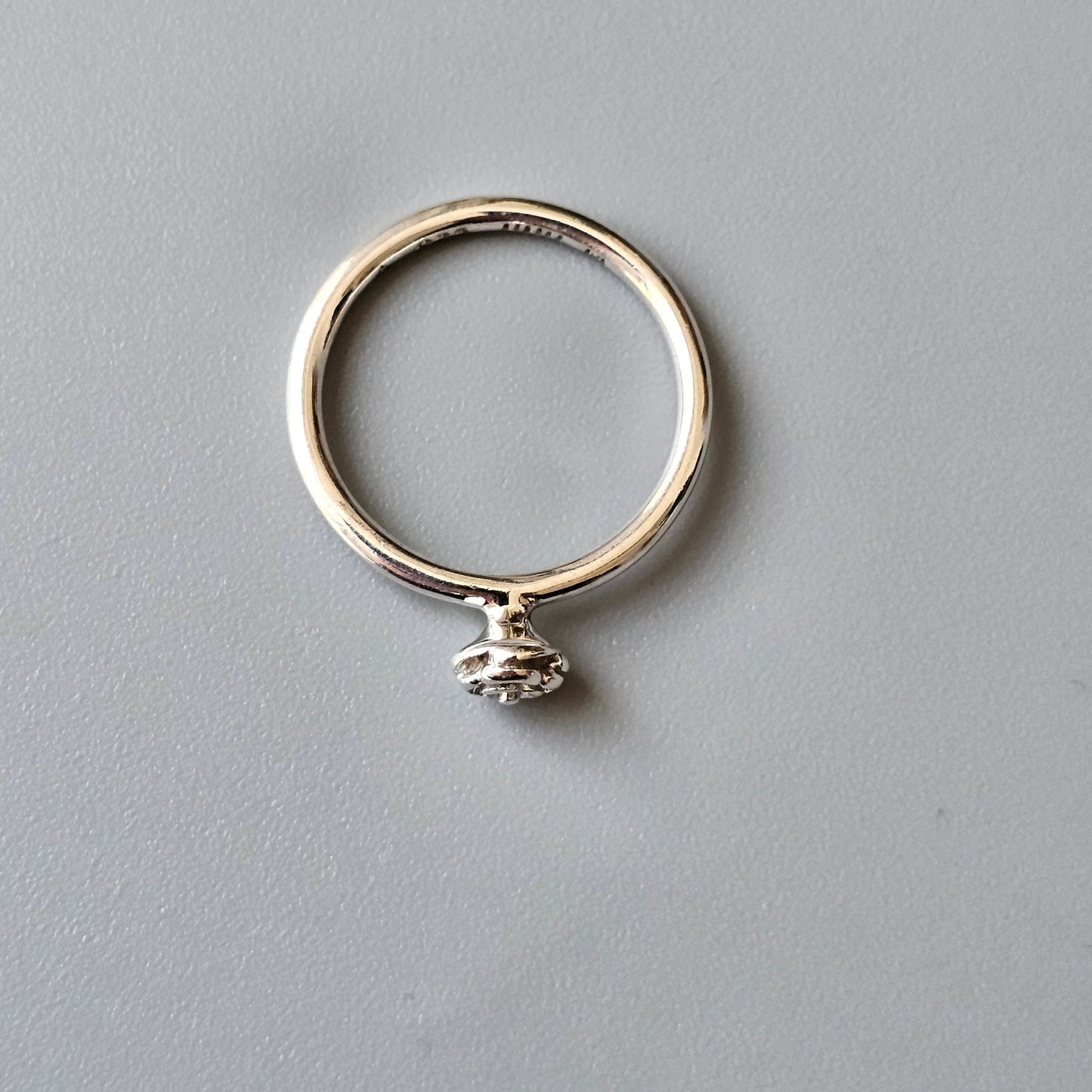 Hans Henrik Nygaard Danish 925 Sterling Silver Stacking Ring HHN Flower