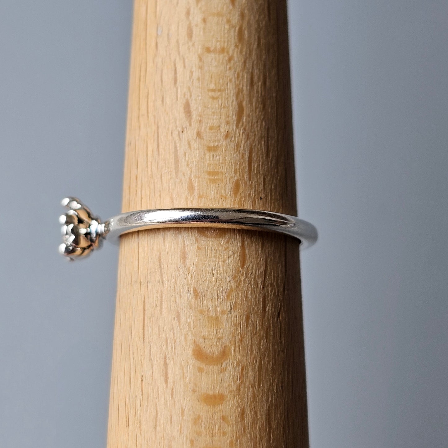 Spinning Danish 925 Sterling Silver Crystal Stacking Ring SPJ Hans Henrik Nygaard