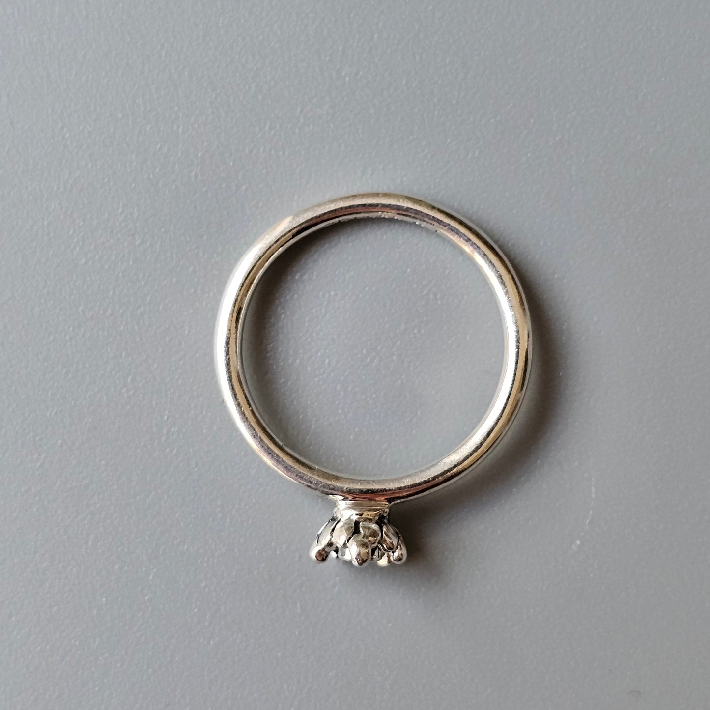 Spinning Danish 925 Sterling Silver Crystal Stacking Ring SPJ Hans Henrik Nygaard