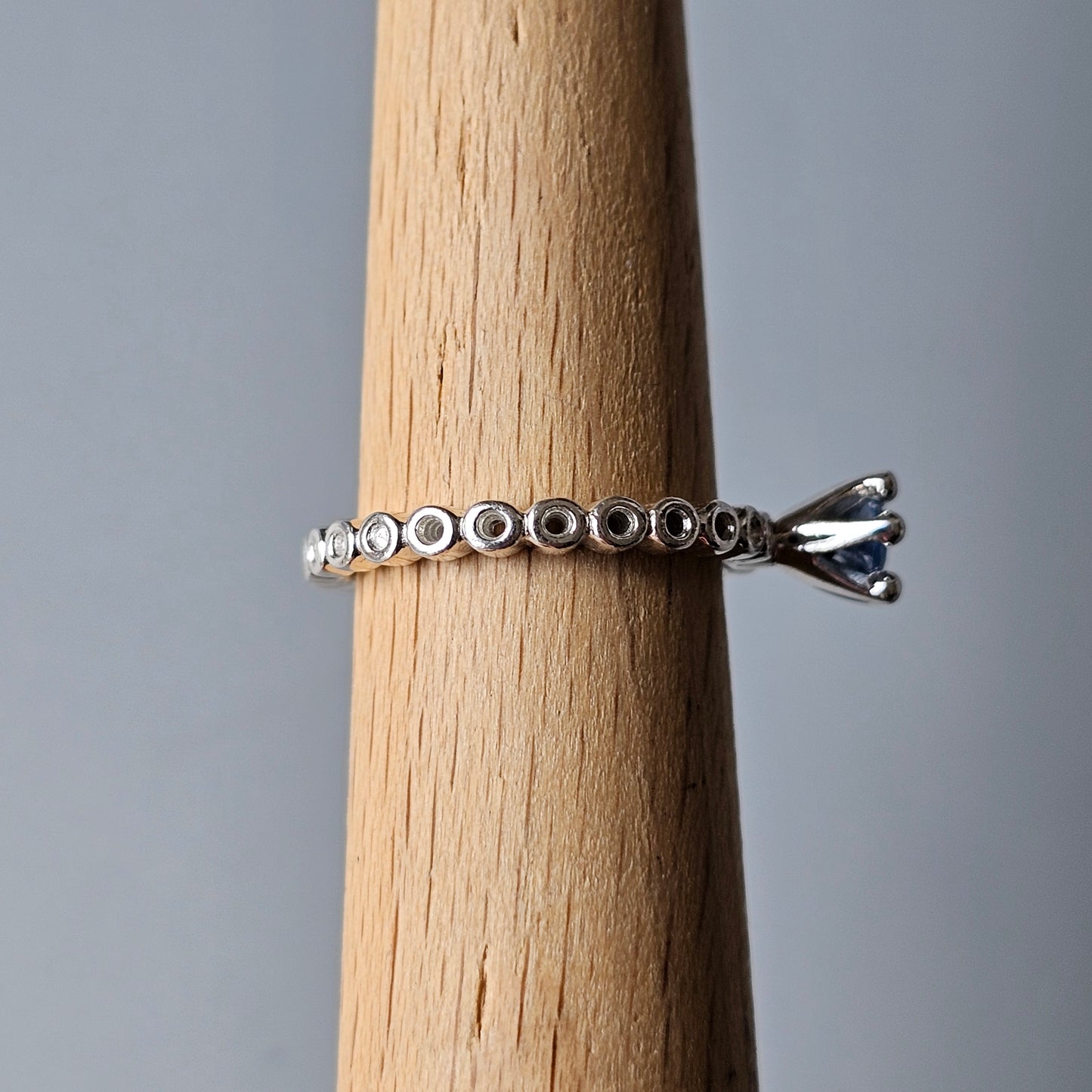 Spinning Danish 925 Sterling Silver Blue Crystal Stacking Ring SPJ Hans Henrik Nygaard