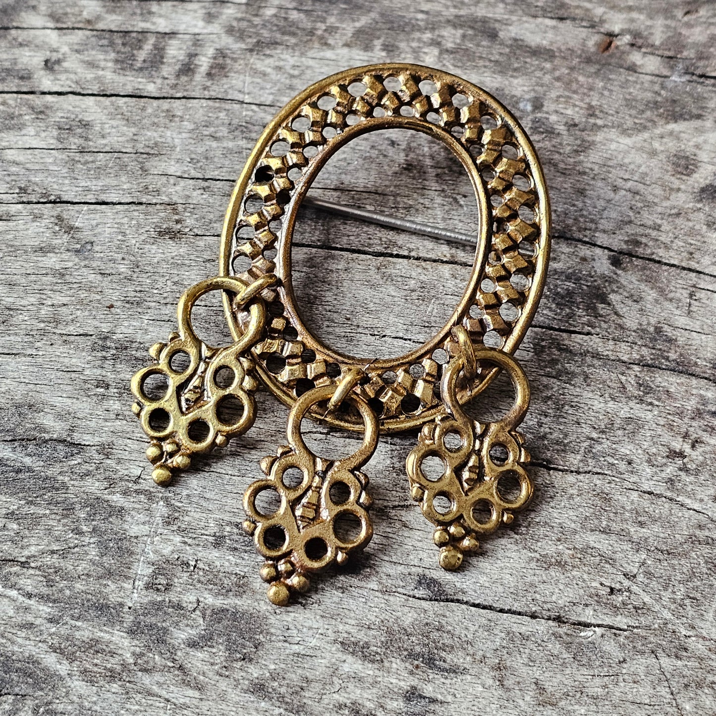 Kalevala Koru Bronze Sámi-Style Brooch Medieval Inari Design