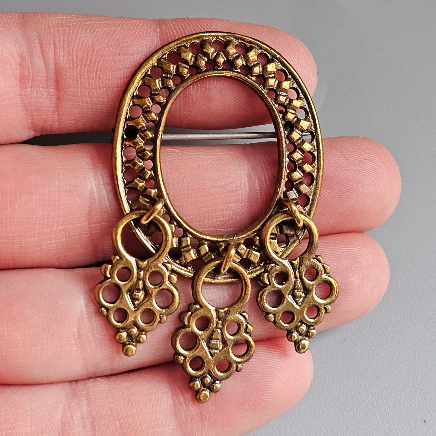 Kalevala Koru Bronze Sámi-Style Brooch Medieval Inari Design