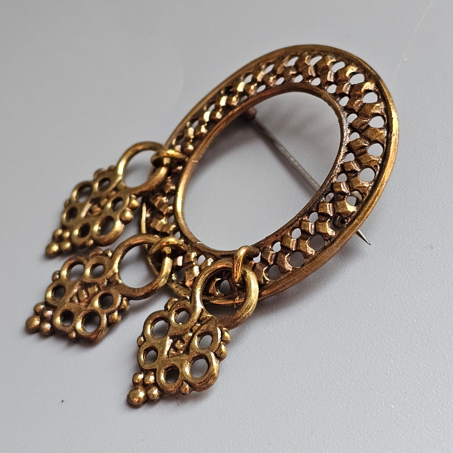 Kalevala Koru Bronze Sámi-Style Brooch Medieval Inari Design