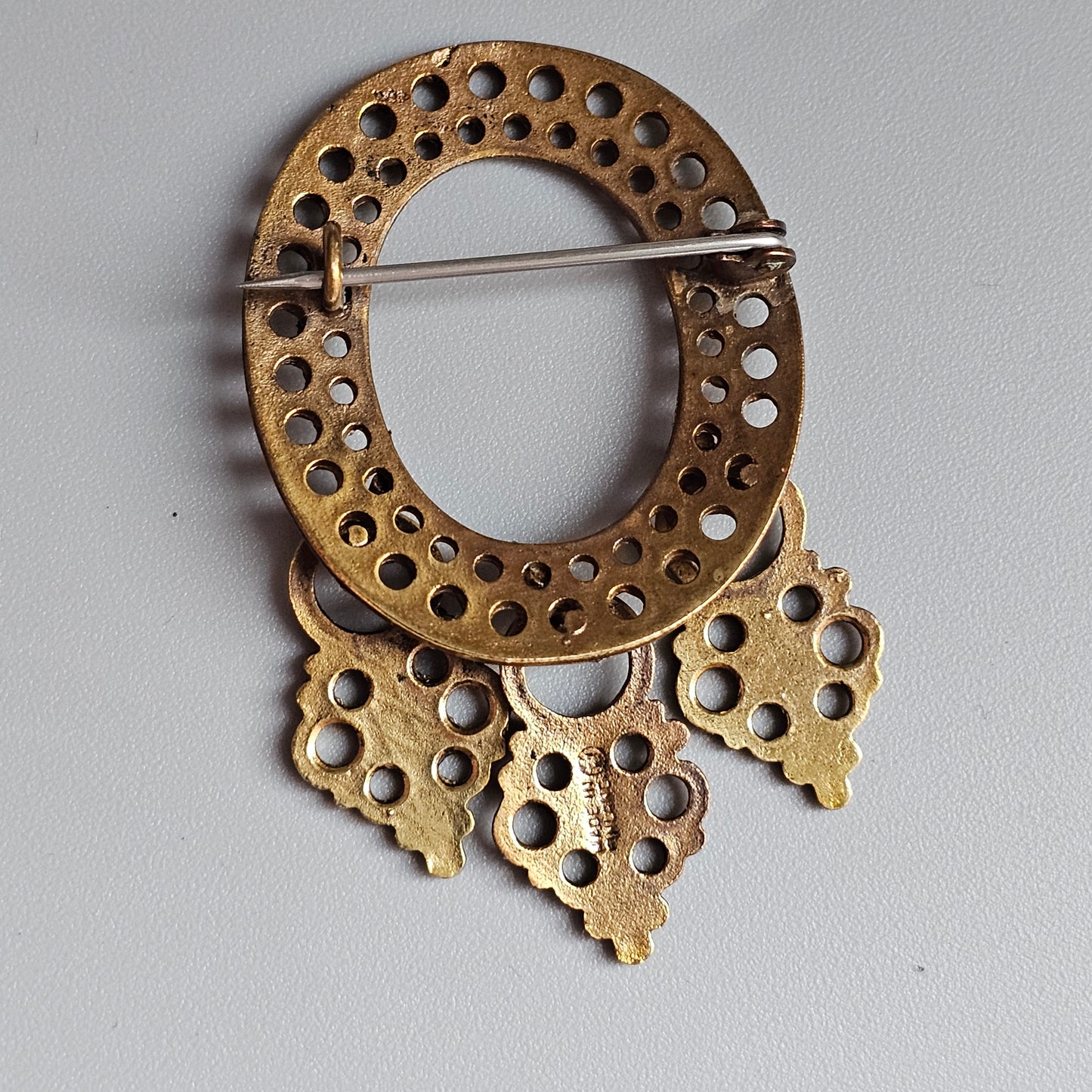 Kalevala Koru Bronze Sámi-Style Brooch Medieval Inari Design