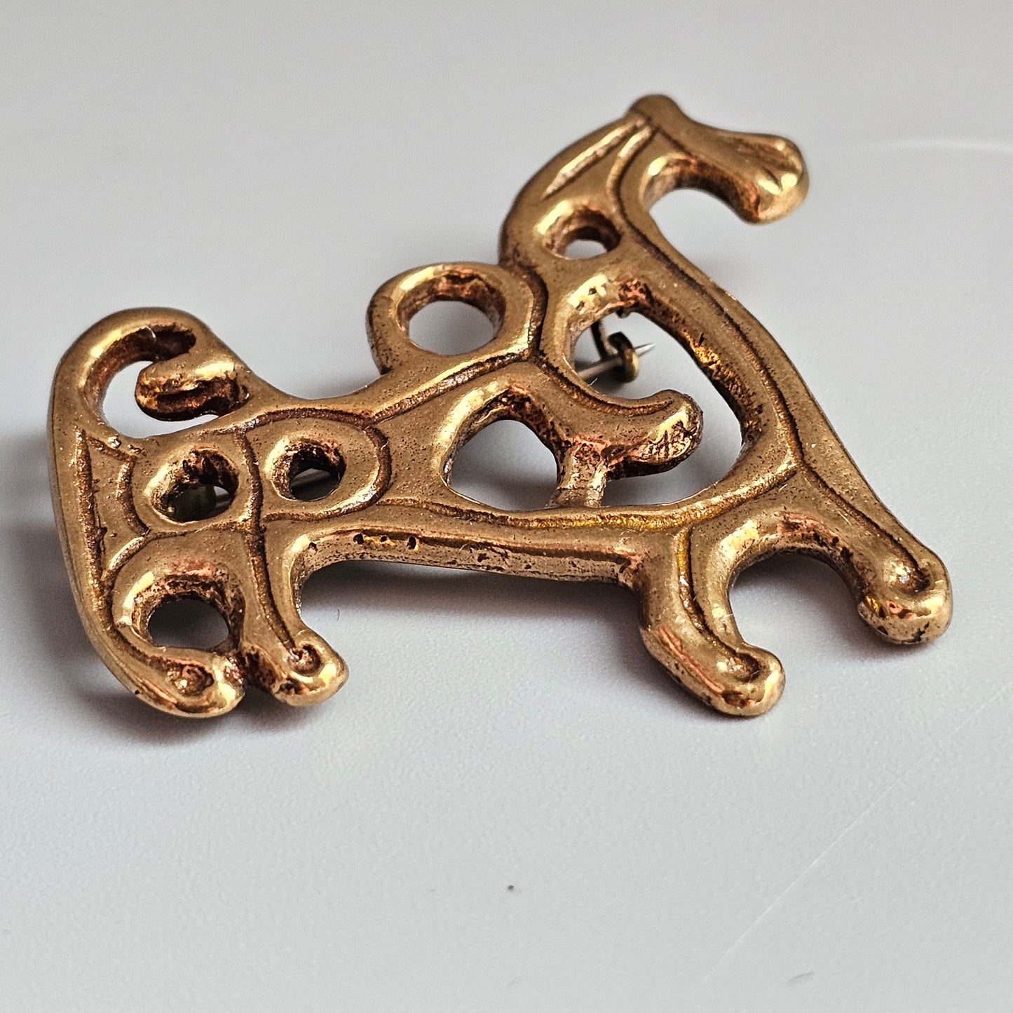 Kalevala Koru Bronze Horse Brooch – 12th Century Finnish Crusade Era Design