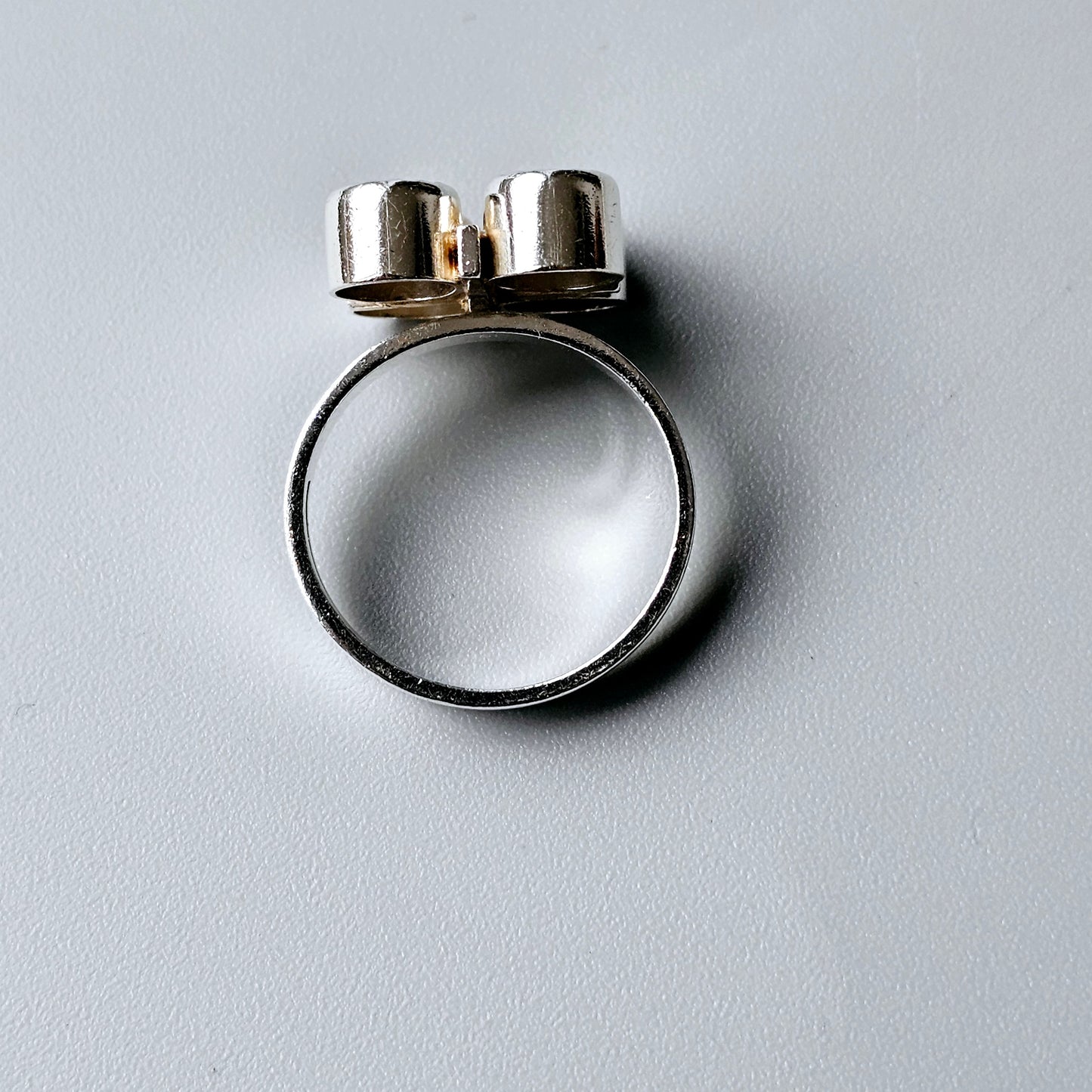 1960s Finnish Modernist Geometric Silver Ring by Martti Viikinniemi – 1967 Starburst Design, Sculptural Form