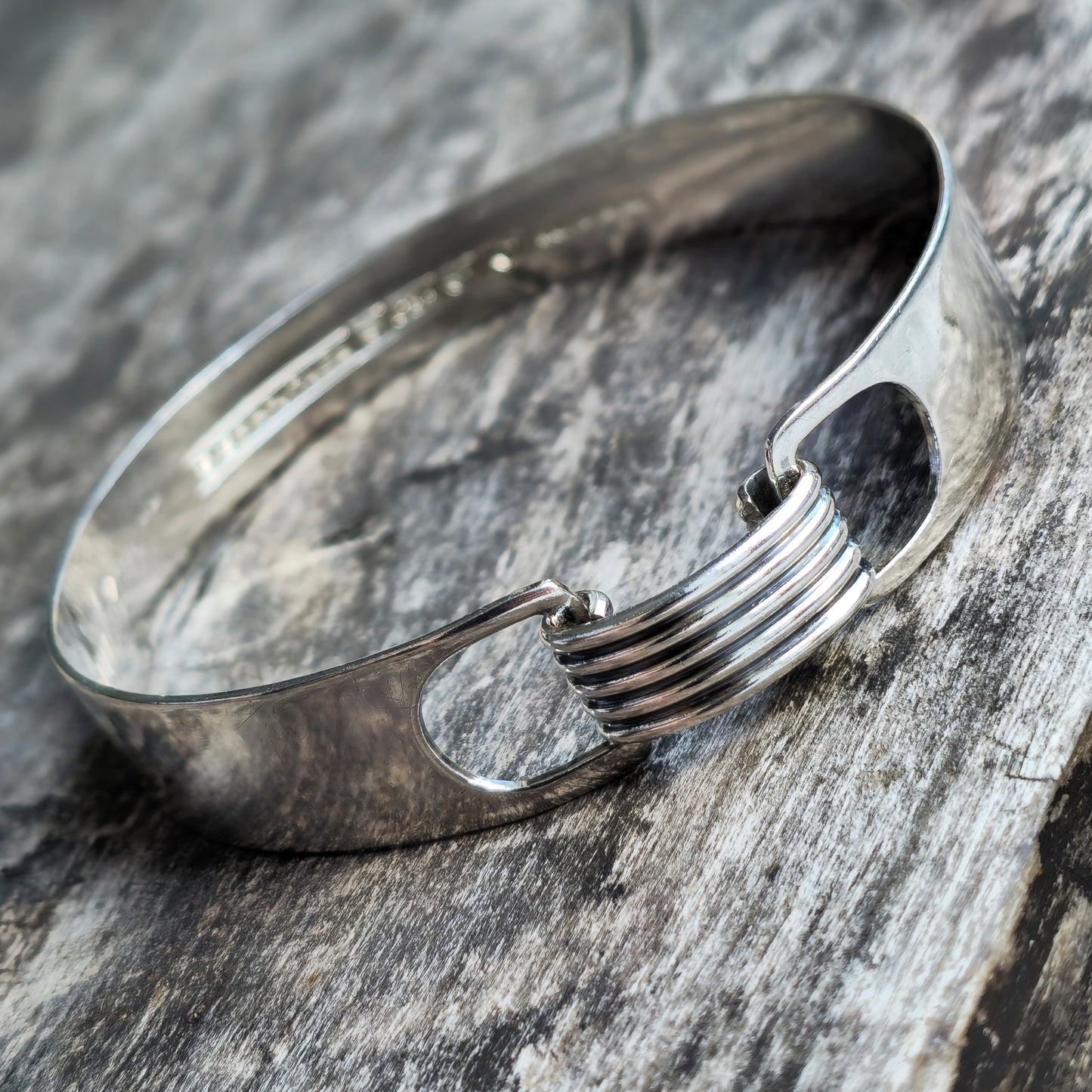 1960s Modernist Finnish Silver Bracelet Bangle by Erik Granit & Co 1966