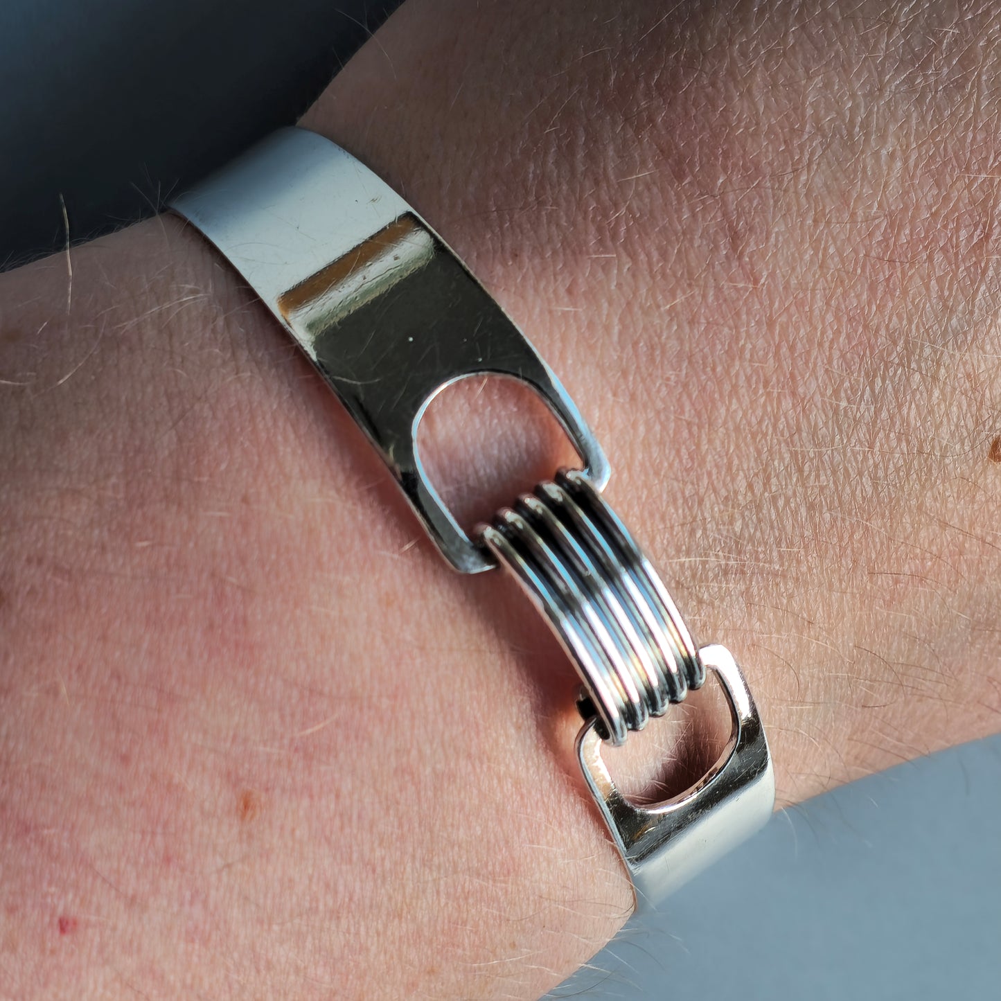 1960s Modernist Finnish Silver Bracelet Bangle by Erik Granit & Co 1966
