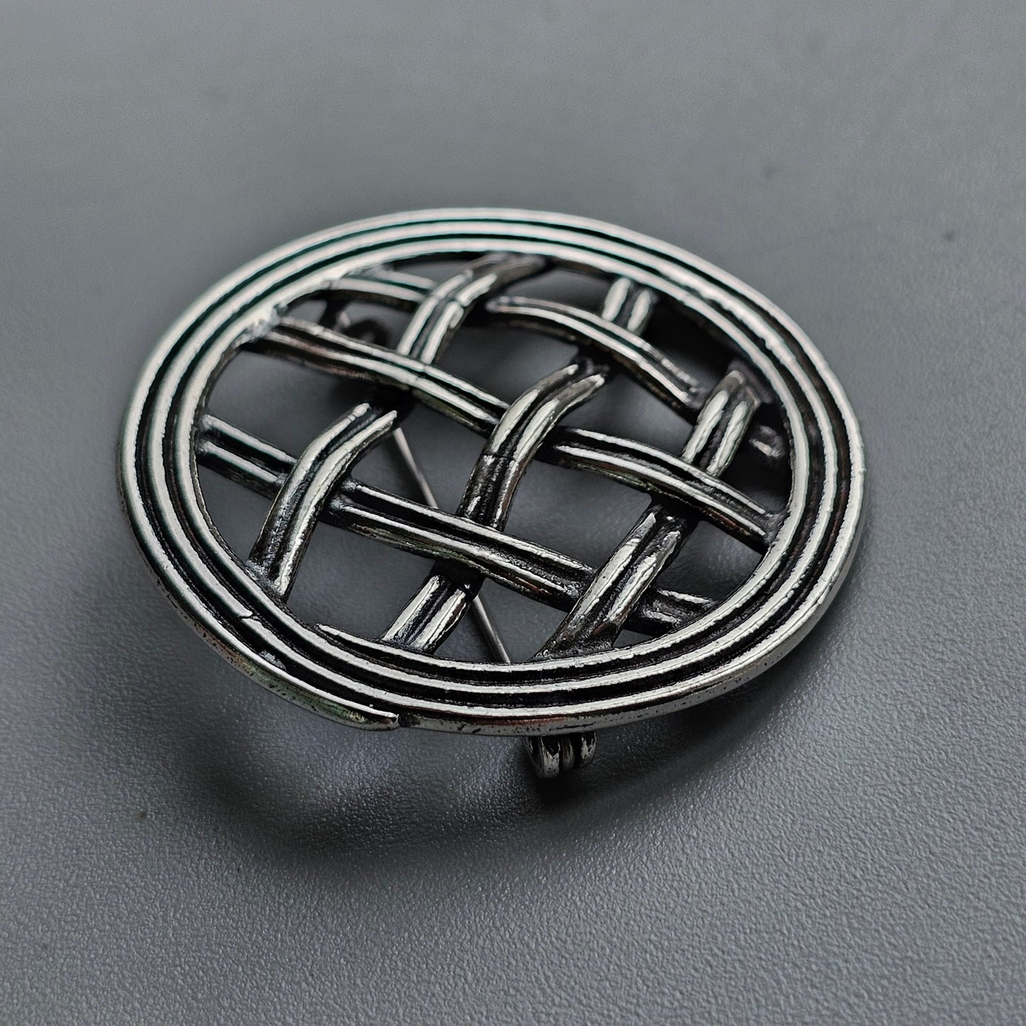 Kalevala Koru Sterling Silver Brooch Finnish Medieval Design Hallmarked 1982