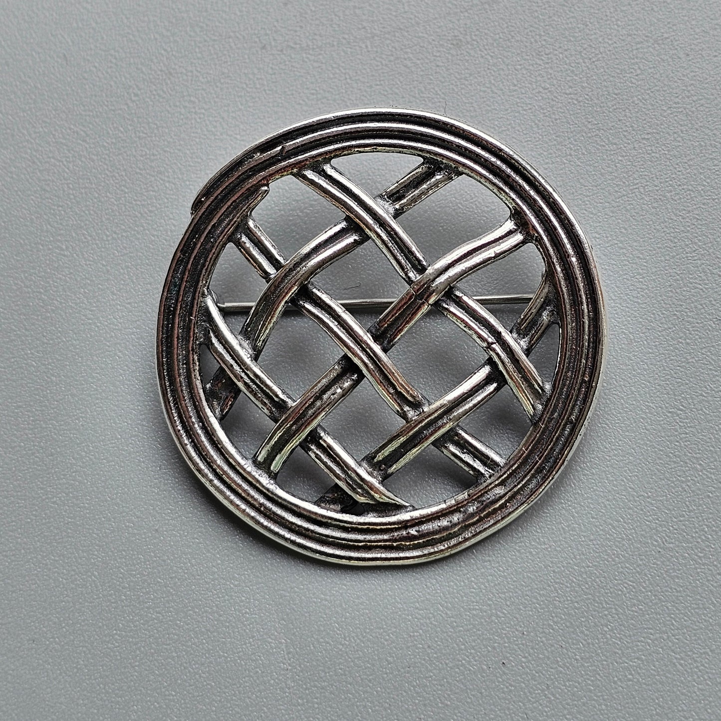 Kalevala Koru Sterling Silver Brooch Finnish Medieval Design Hallmarked 1982
