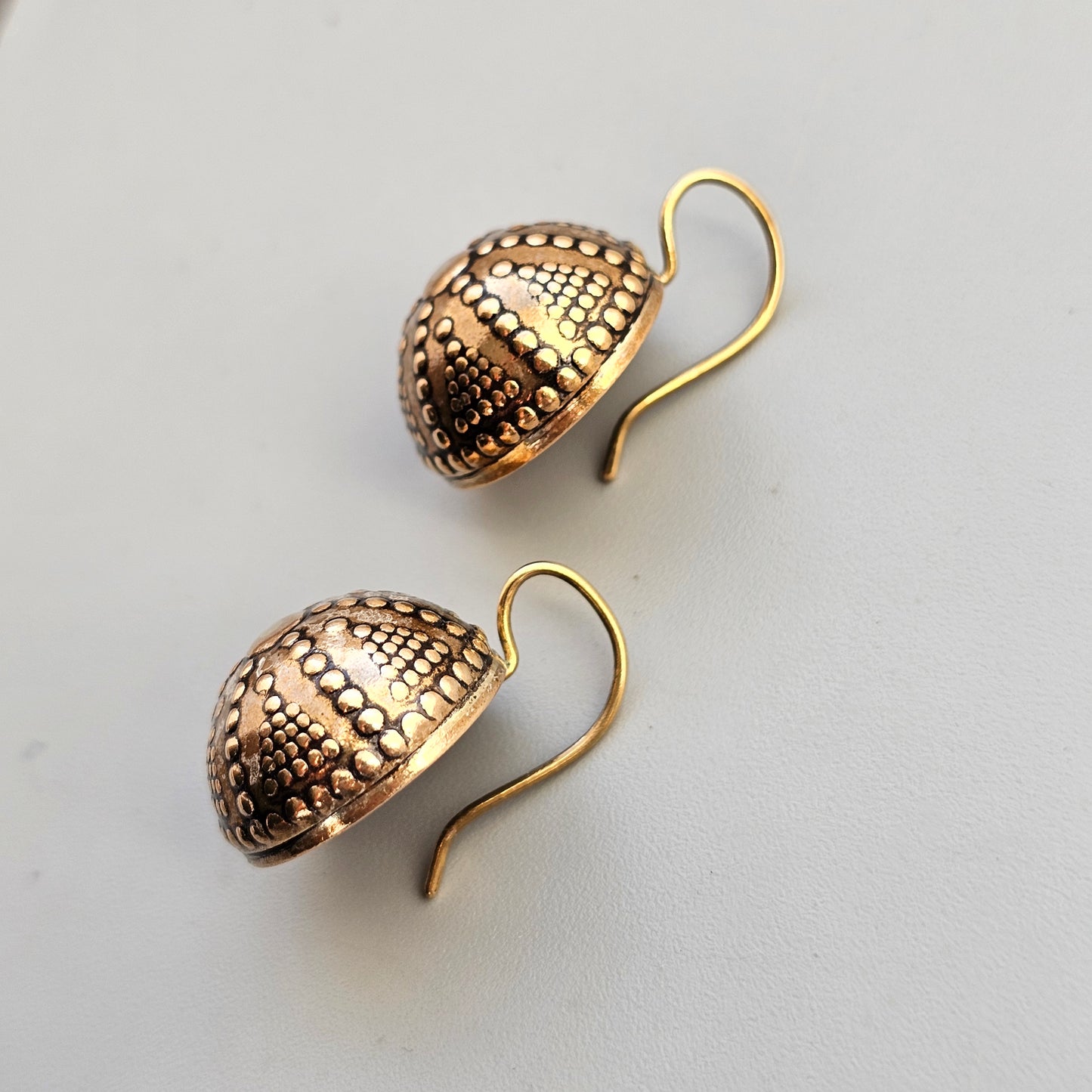 Kalevala Koru Bronze Halikko Earrings 12th Century Middle Ages Inspired Design